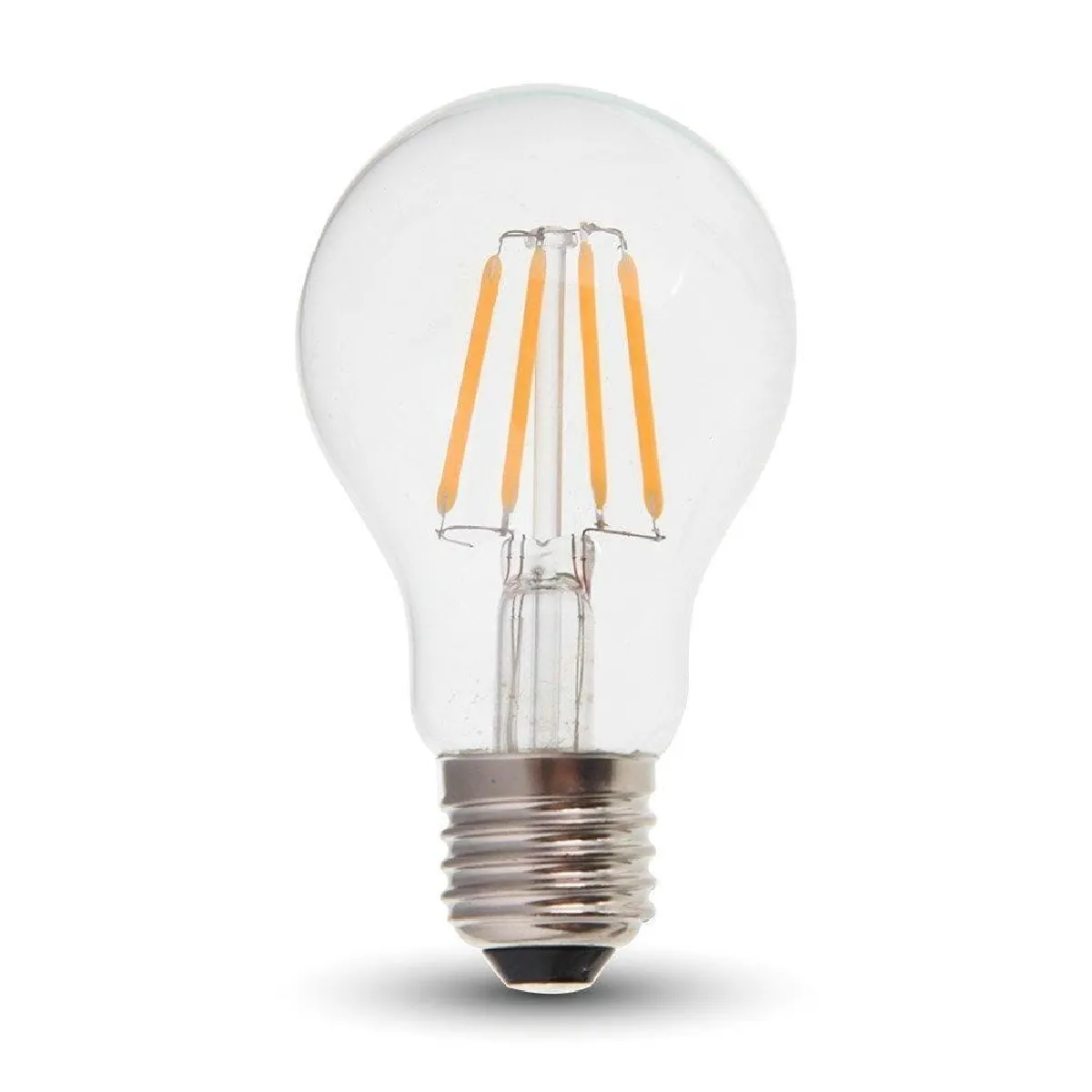 Ampoule Led Filament E27 4W A60 2700K Blanc Chaud Verre Transparent - Image 2