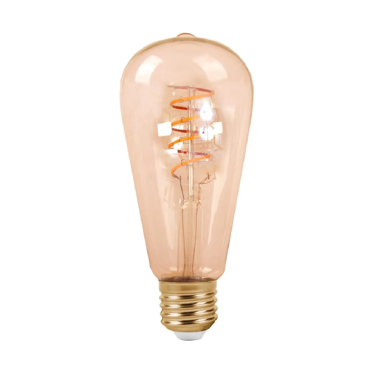 Eko-Light Ampoule Led Filament Spiral 4W E27 2700K Ambre