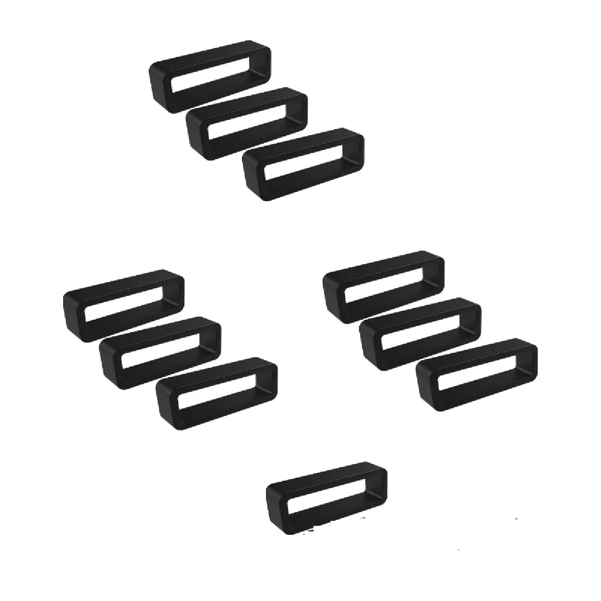 Inf Noir Boucle Pour Bracelet De Montre - 20 Mm - 10 Pièces