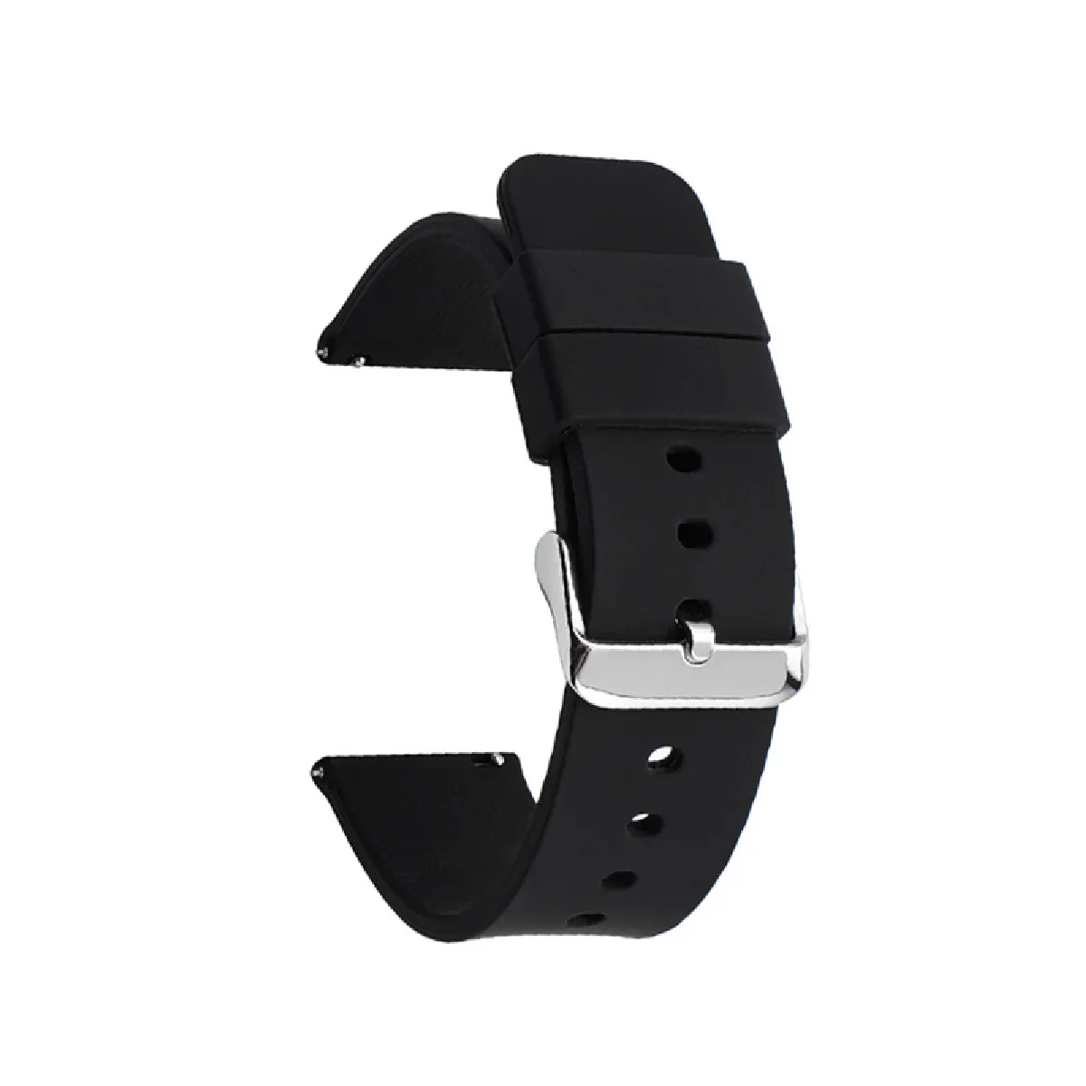 Inf Noir Bracelet De Montre Universel En Silicone - 20 Mm