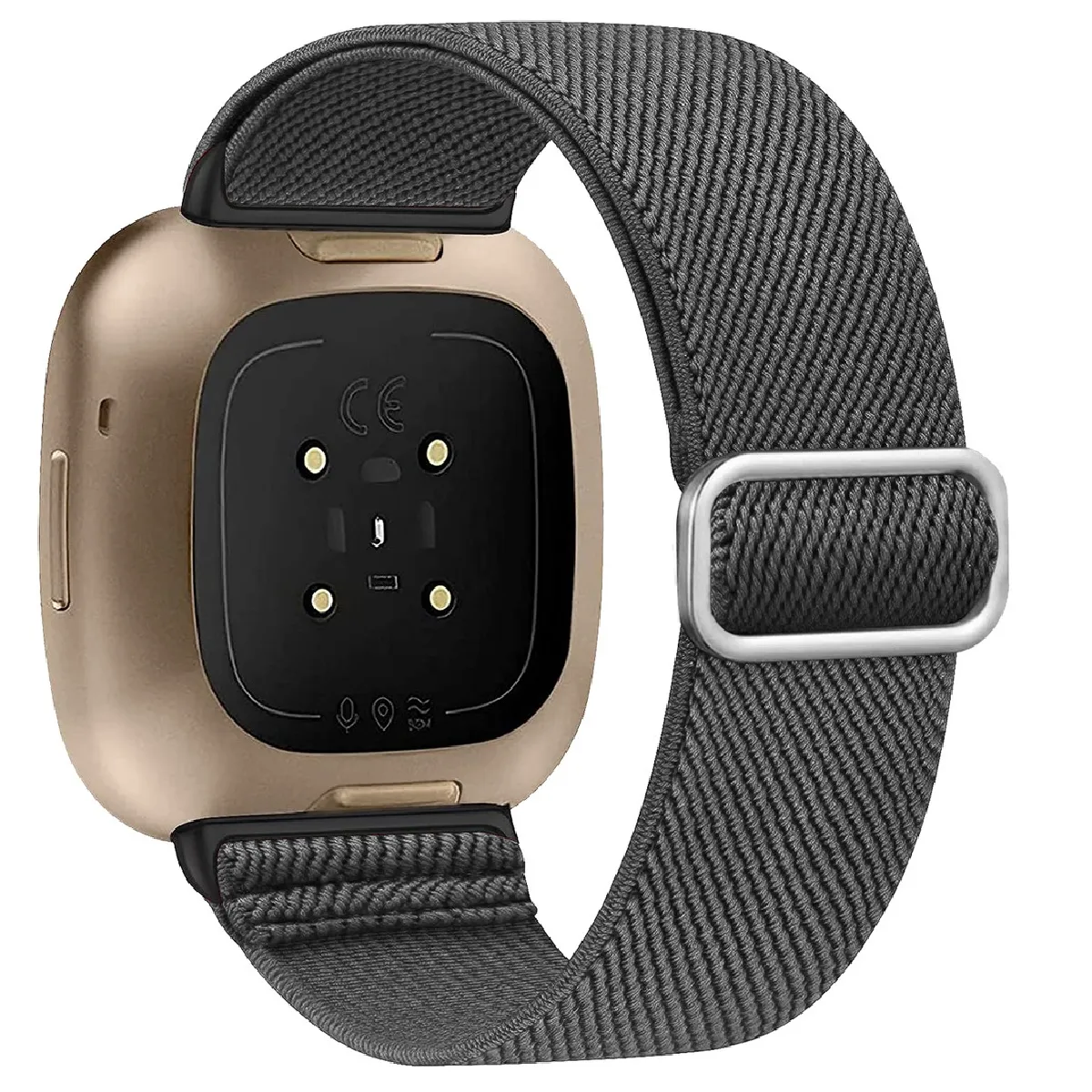 Inf Gris Bracelet En Nylon Pour Fitbit Versa 3/4