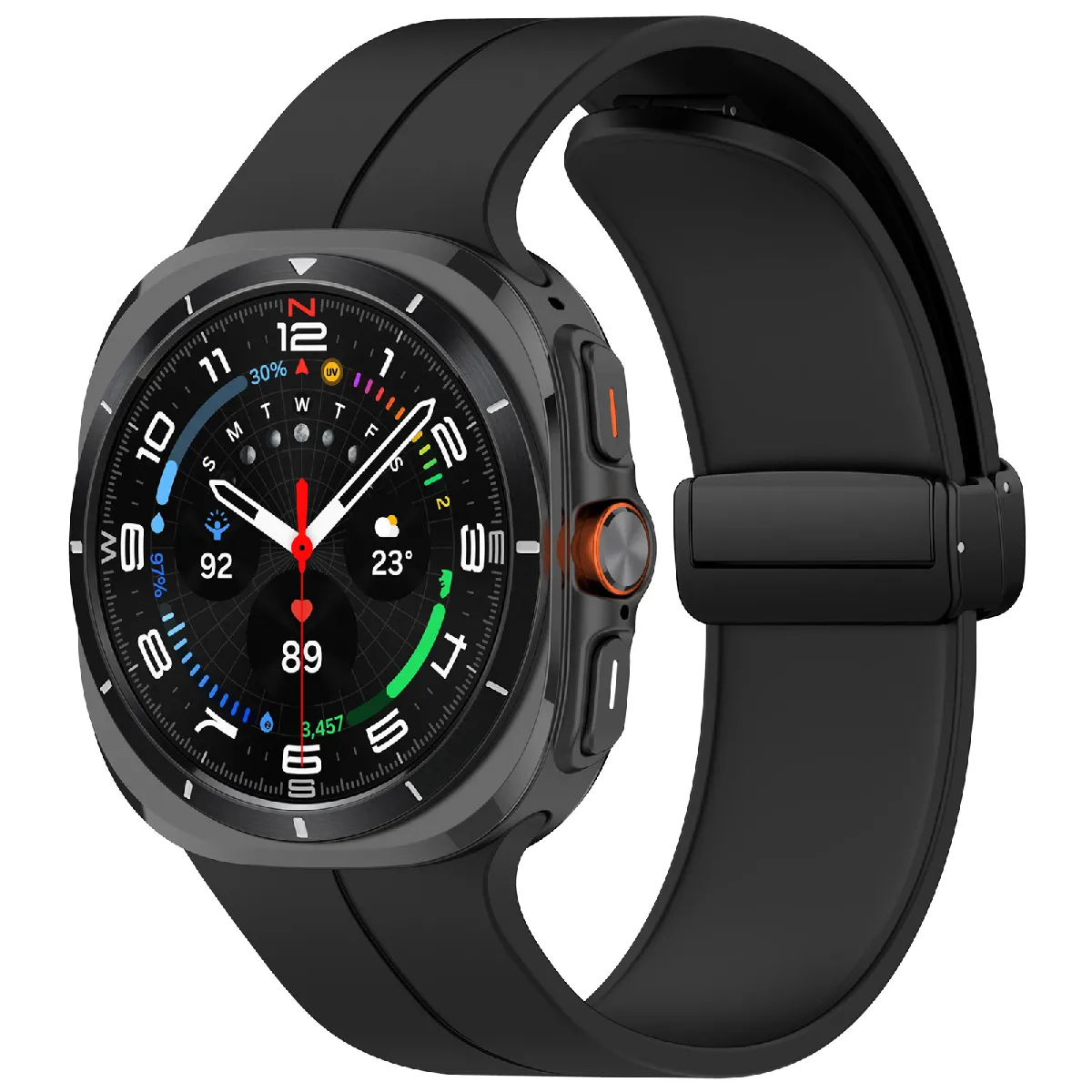 Inf Noir Bracelet Pour Samsung Watch Ultra - 24 Mm