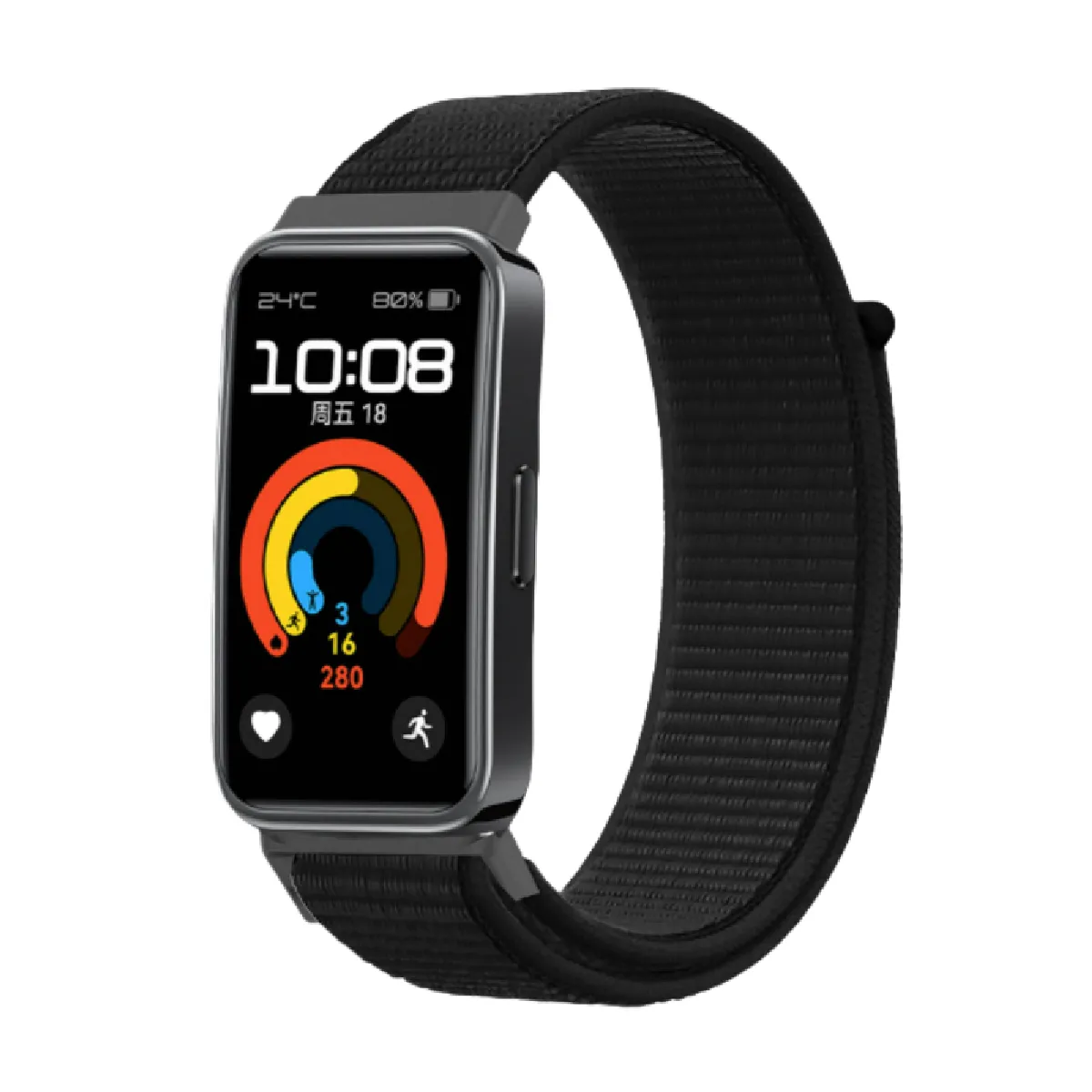 Inf Noir Bracelet En Nylon Pour Huawei Band 9