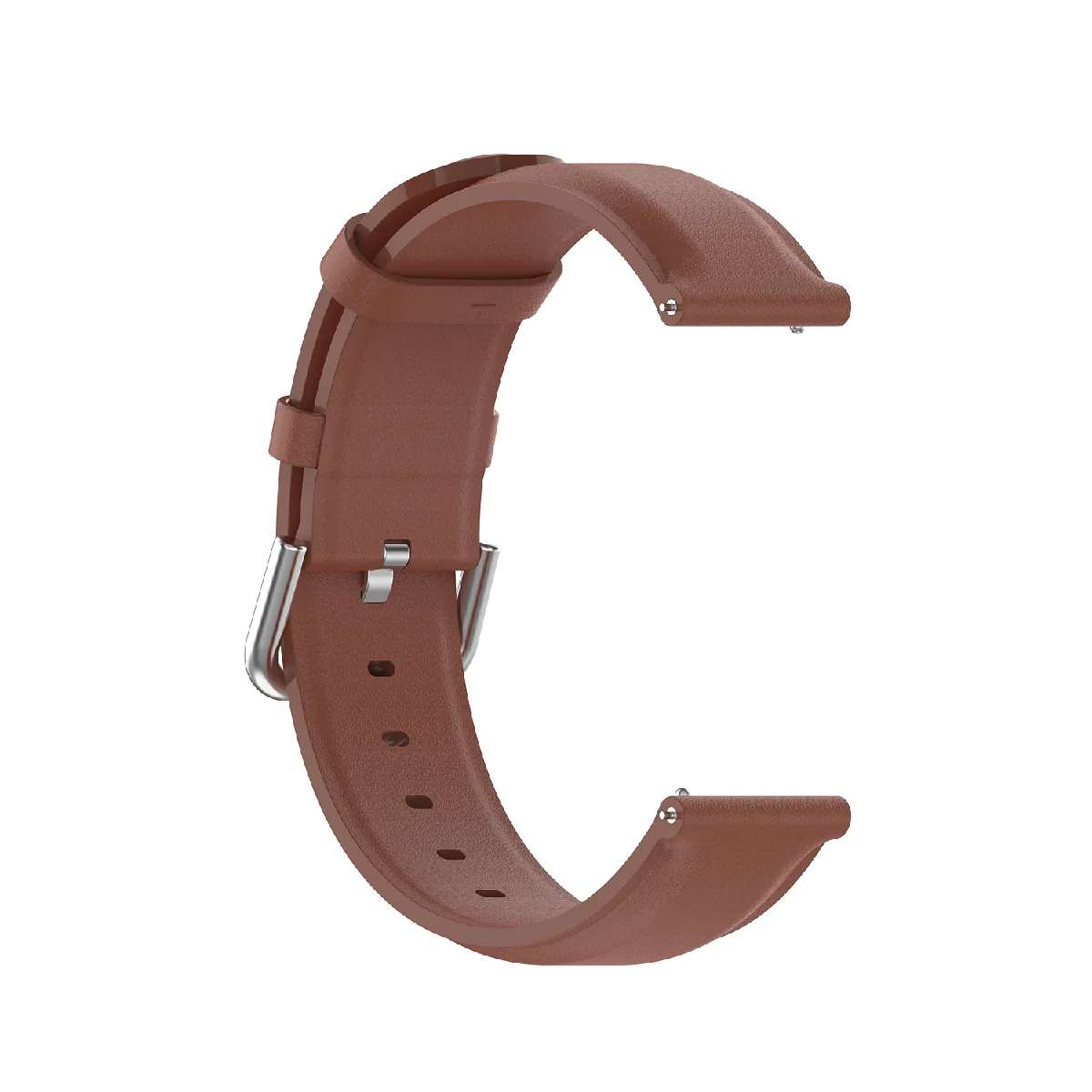 INF Bracelet De Montre En Cuir Véritable Brown 22 Mm