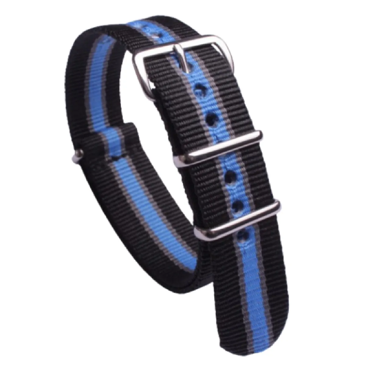 Inf Noir Bracelet De Montre En Nylon Pour Dw - 22 Mm