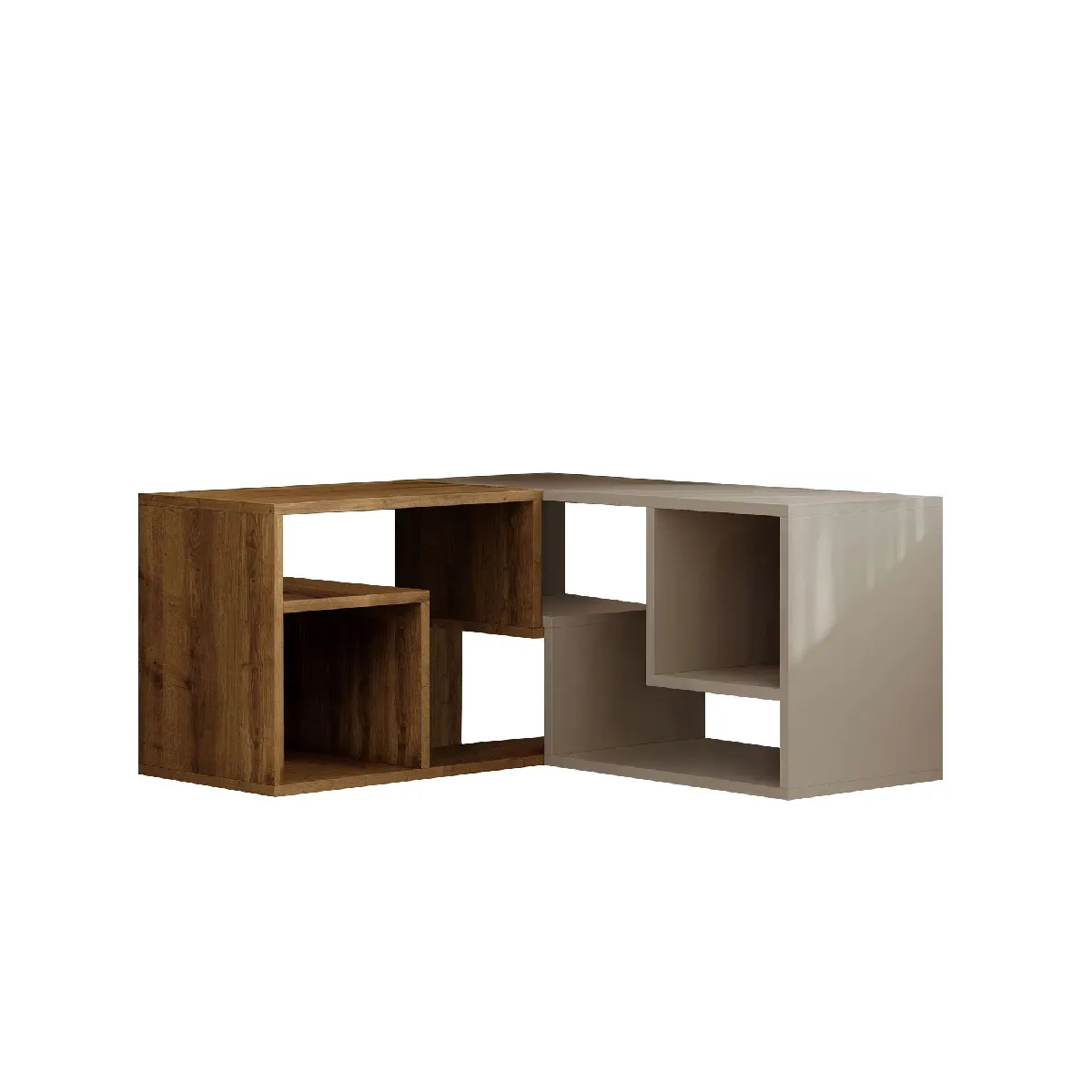 Meuble TV modulable en bois - 145 x 35 x 44 cm - Beige