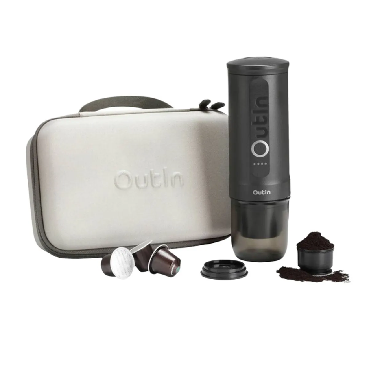 Cafetière portable de voyage OUTIN Nano Gris OTEM-01-SG-Bag