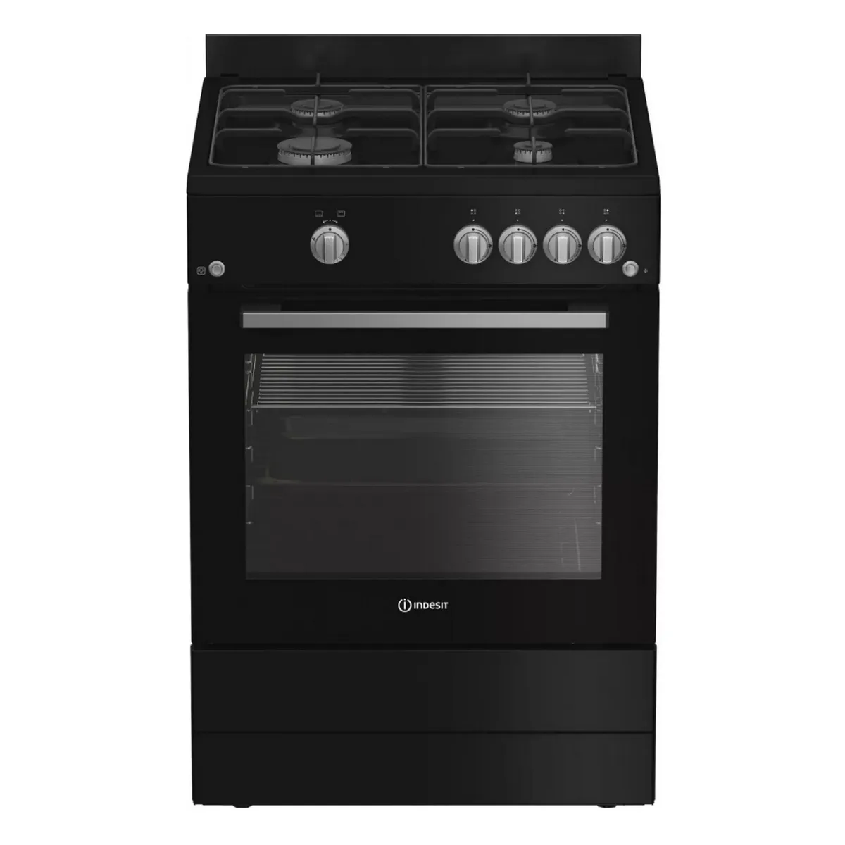 INDESIT Cuisini&egrave;re gaz 69l 4 feux noir - I6GGKCB - 
