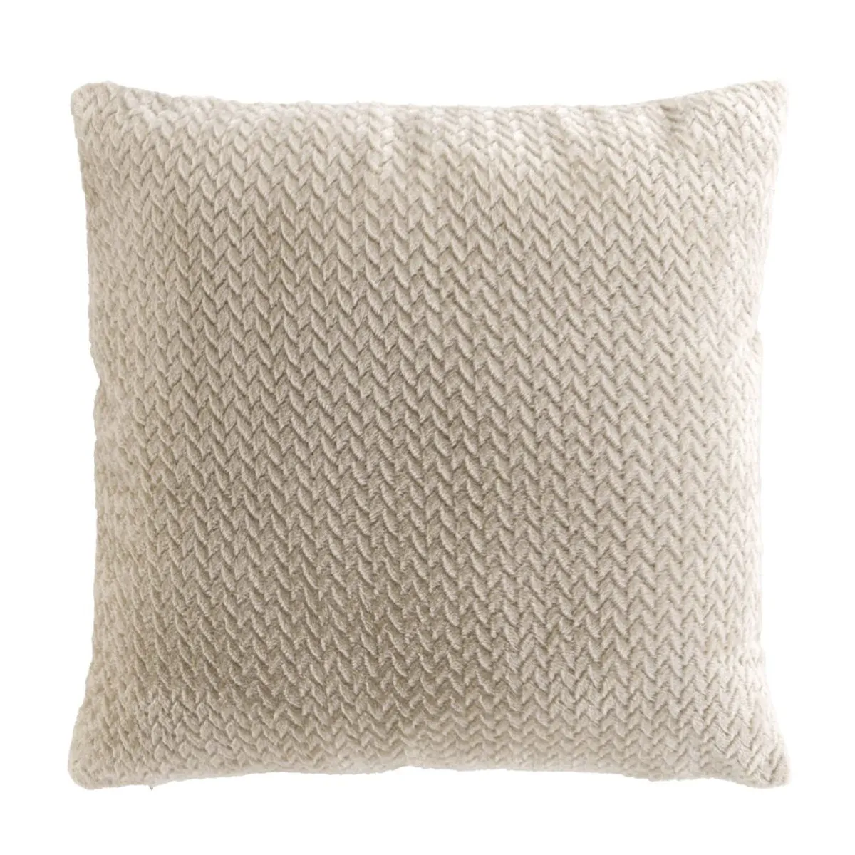 Douceur D'interieur Beige Coussin Déco En Flanelle Flanela 45X45cm