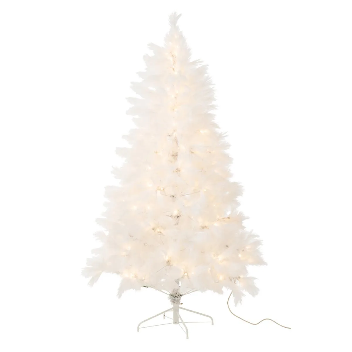 Sapin de No&euml;l Artificiel 400 LED Pampa 210cm Blanc