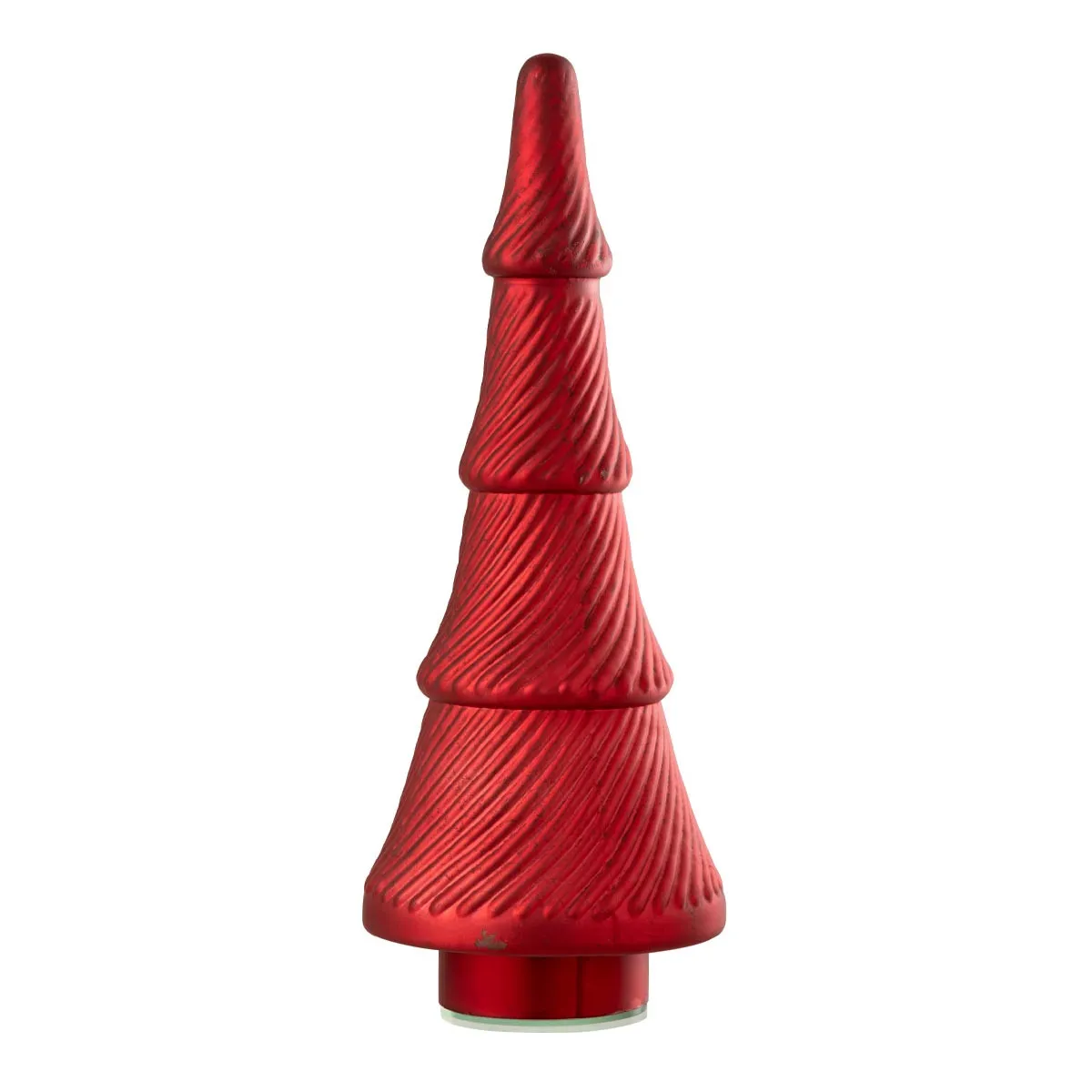 Sapin de No&euml;l en Verre C&ocirc;tel&eacute; 41cm Rouge