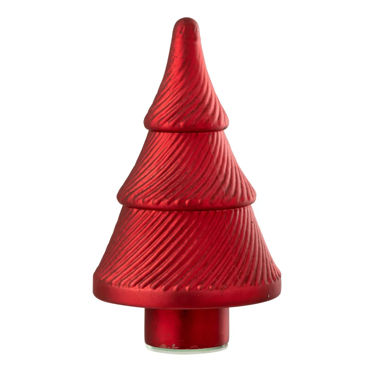 Sapin de No&euml;l en Verre C&ocirc;tel&eacute; 30cm Rouge