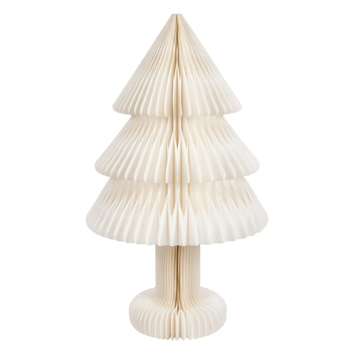 Sapin de No&euml;l en Papier Pliable 100cm Blanc Cass&eacute;