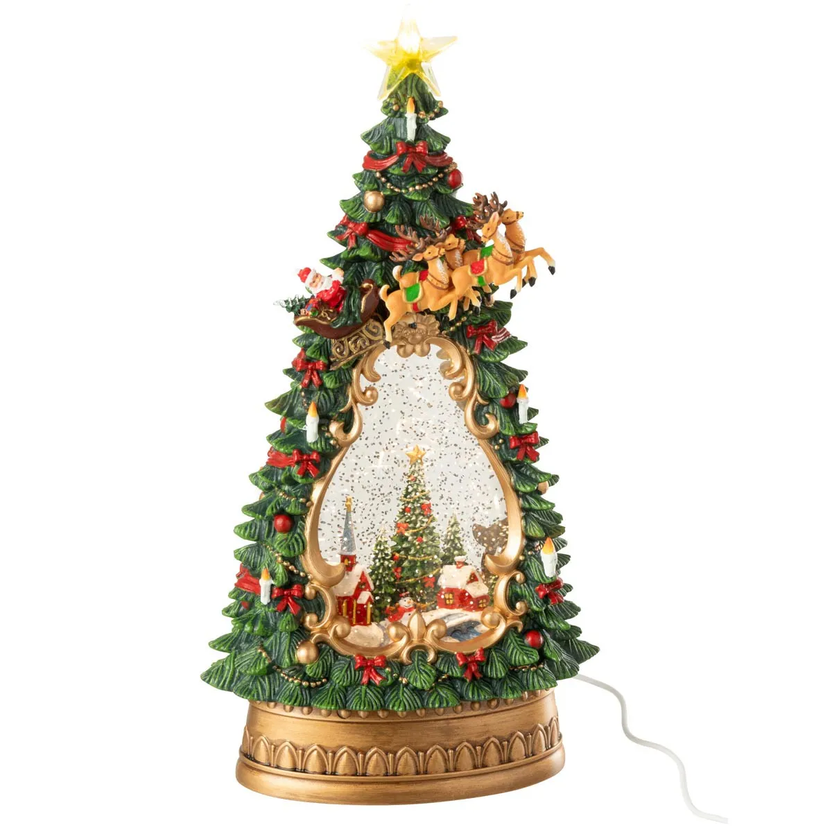 Sapin de No&euml;l Lumineux Village 33cm Multicolore
