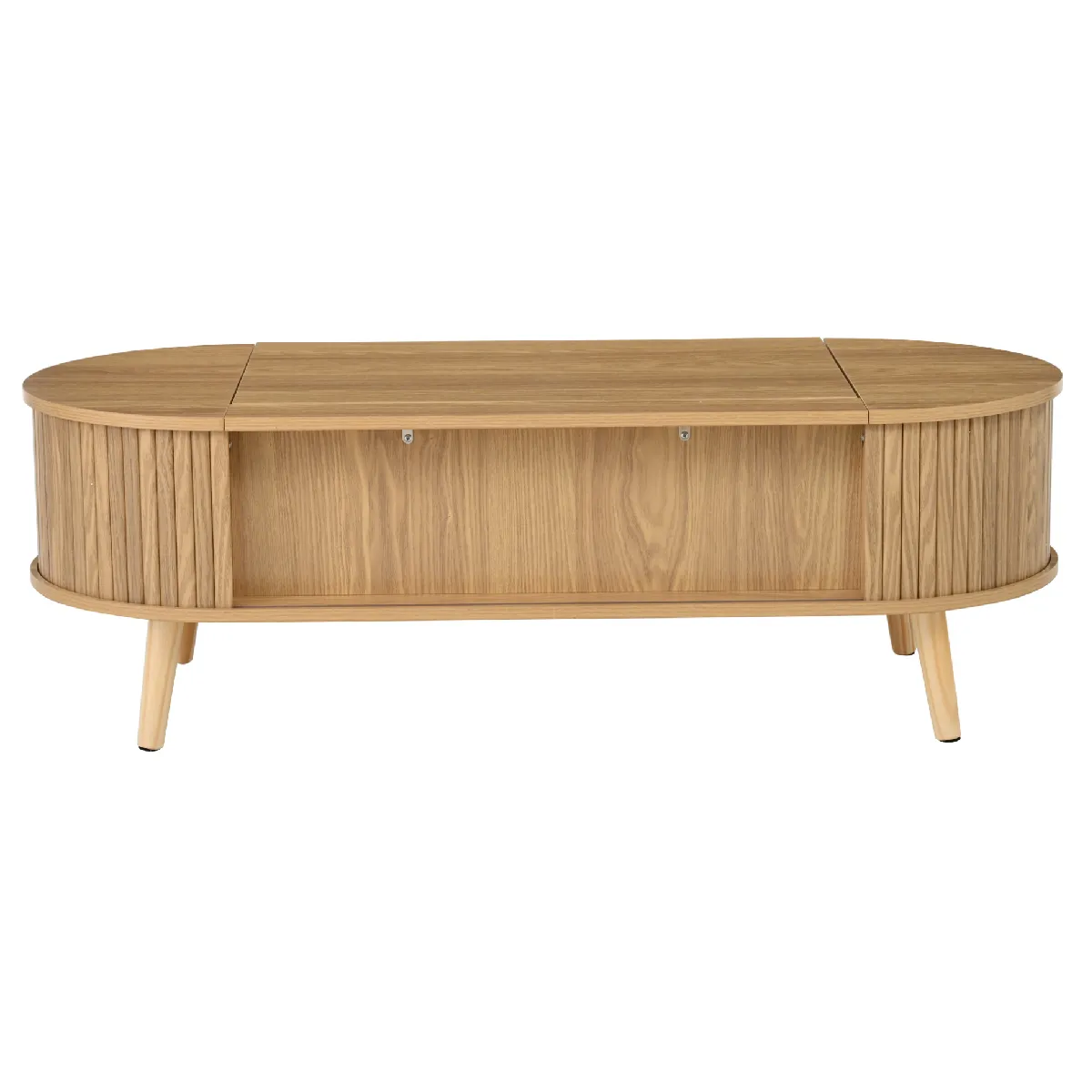 Table basse 120/50/39,5 cm naturel en MDF avec plateau relevable