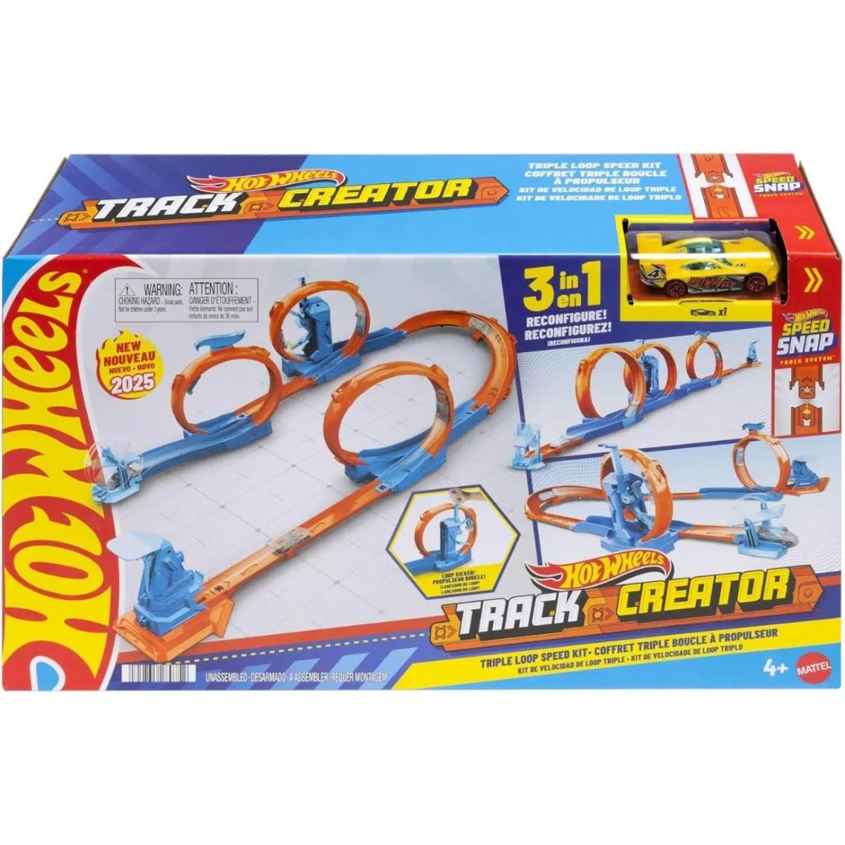 Circuit Hot Wheels Mattel JDW39 Track Creator - triple looping
