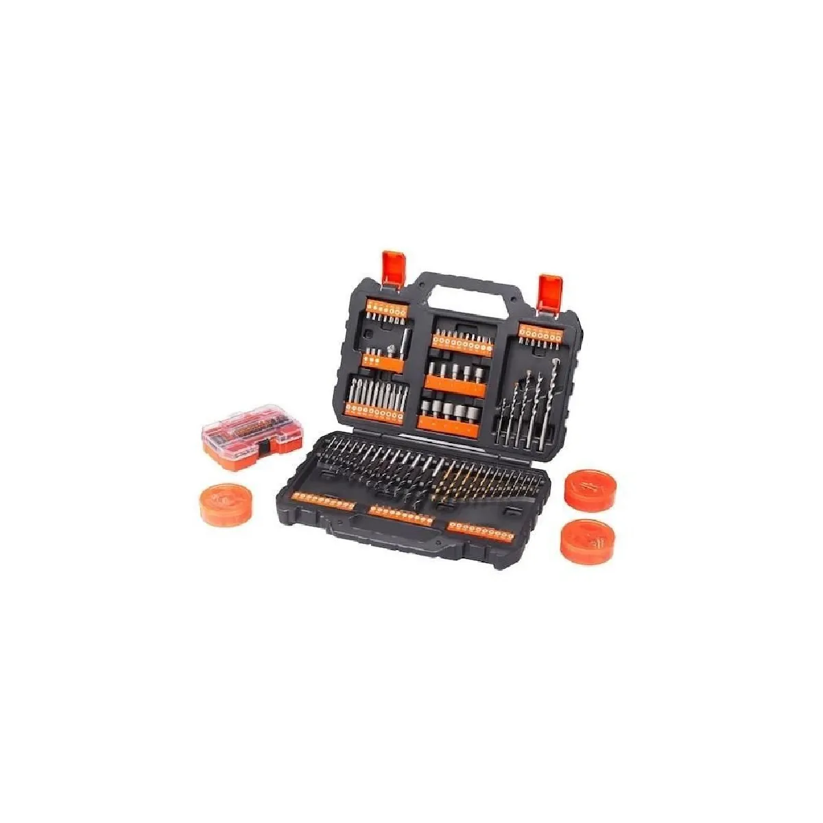 Black & Decker Noir/Orange Black+Decker A7238-Xj - Coffret 304 Embouts Perçeuse/Visseuse - Et
