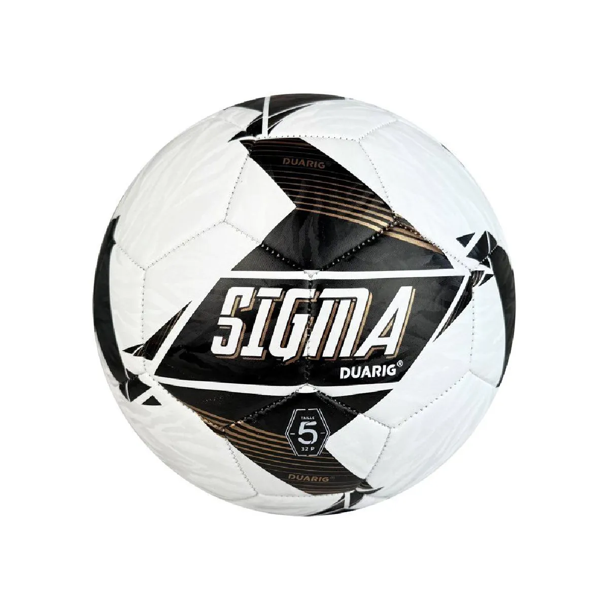 DUARIG  Sigma - Ballon football T5 N&eacute;opr&egrave;ne - Accents or/brun