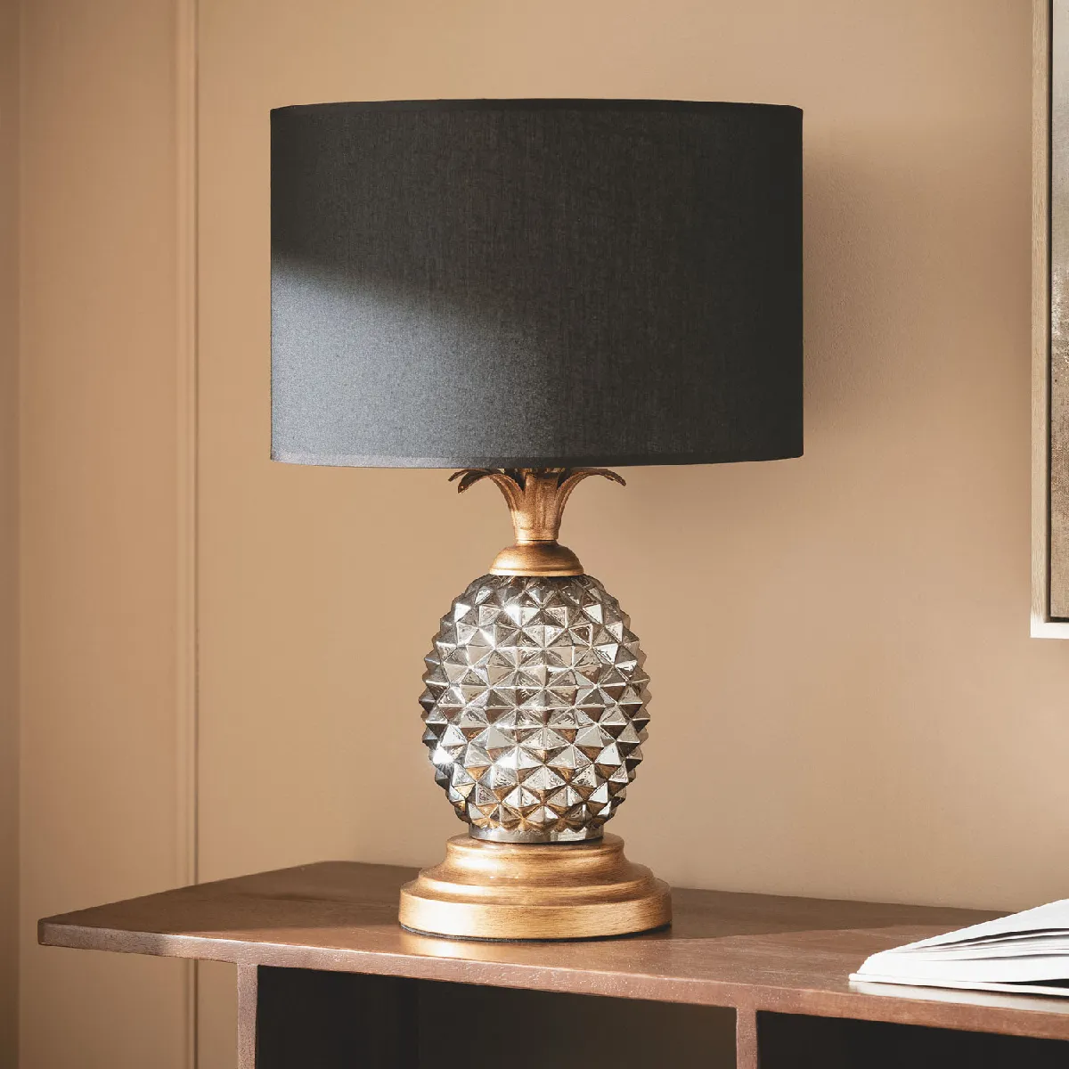 Lampe à Poser Métal et Textile Samoa Noir