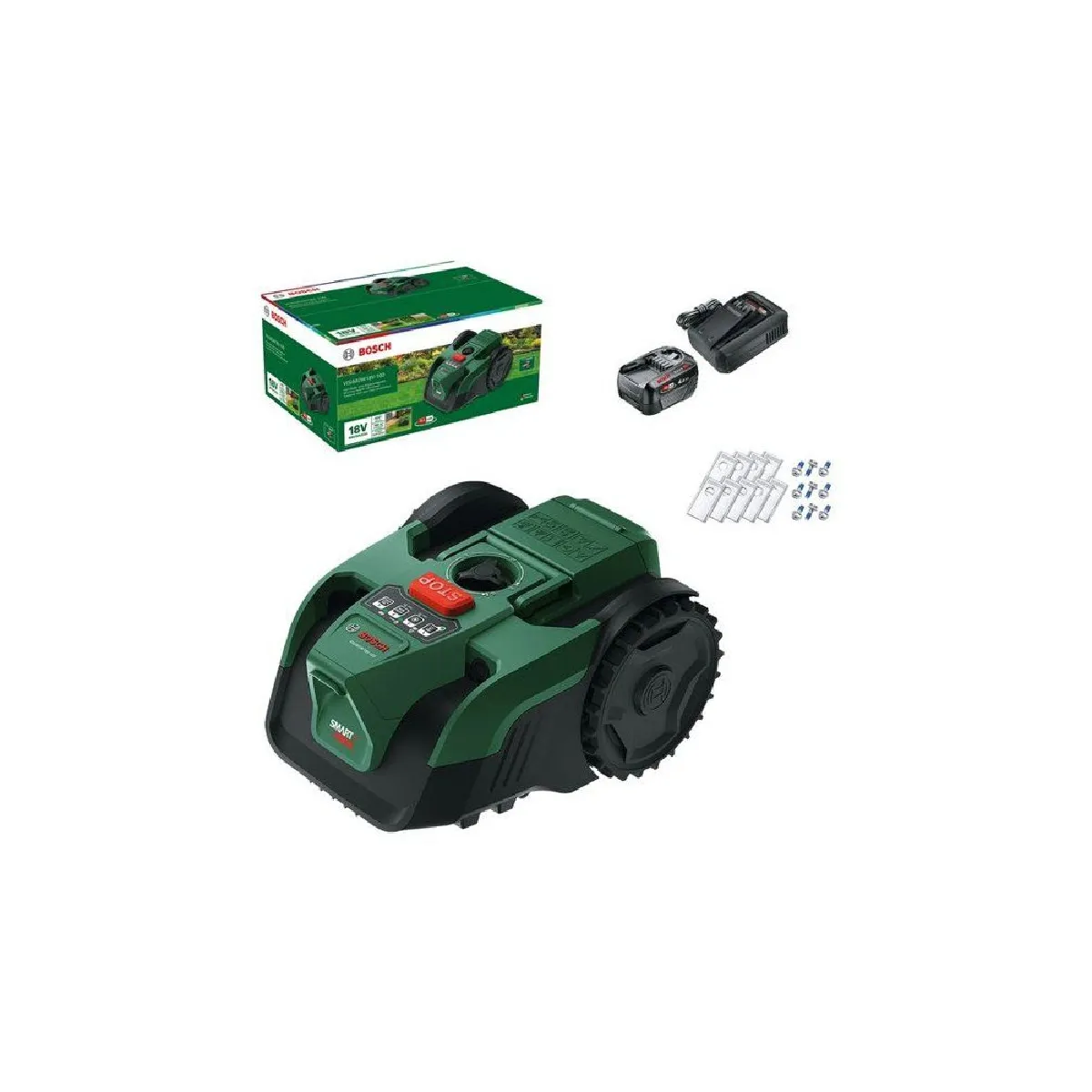 Robot tondeuse autonome Bosch VISIMOW18V 200 06008E1102 batterie 5Ah + chargeur 18V 18cm de coupe - vue 5