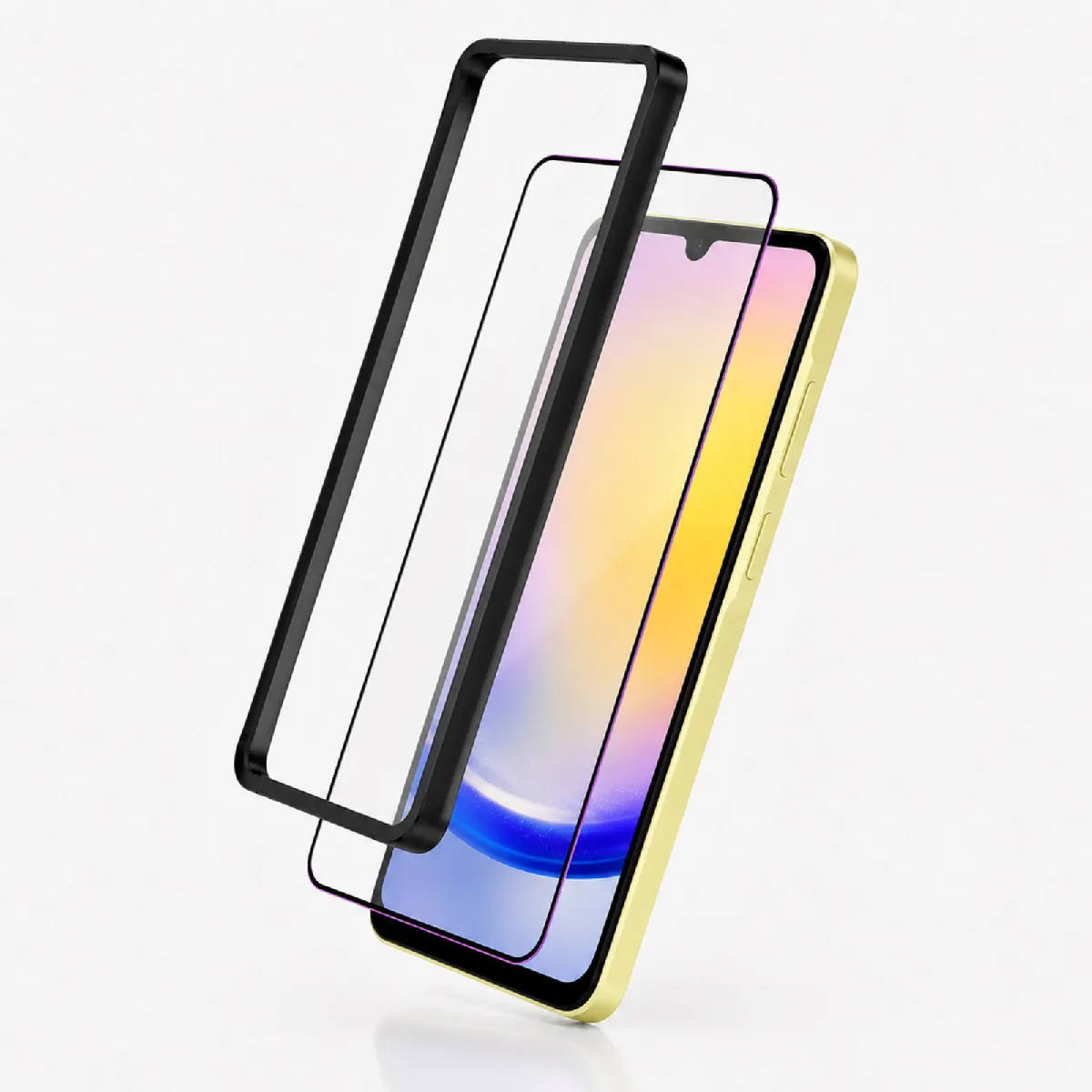 3Mk Noir Lot De 2 Verre Trempé Pour Galaxy A25 5G Avec Cadre Applicateur / Transparent