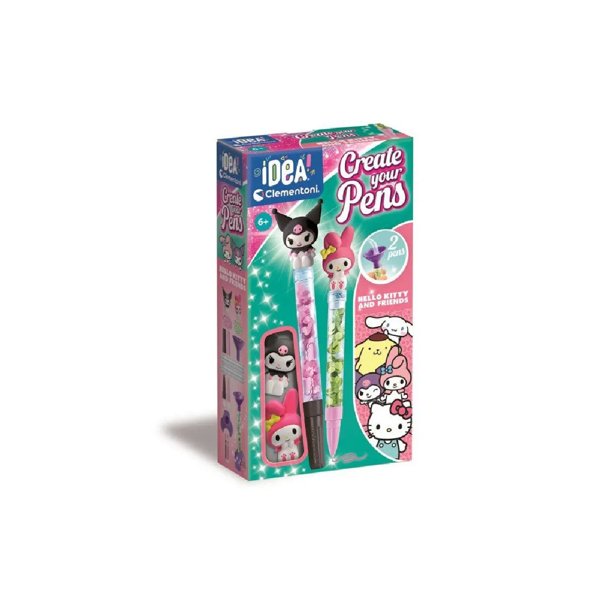 Clementoni Crée Stylos Melody & Kuromi - Lot de 2 stylos décoratifs