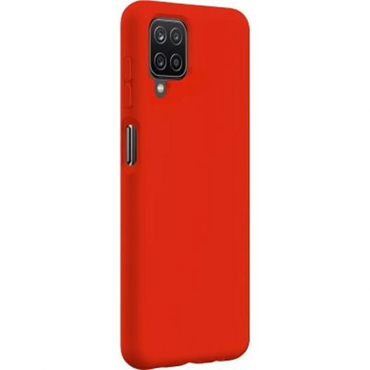Bigben Rouge Connected Coque Pour Galaxy A12 Rigide En Silicone Soft Touch