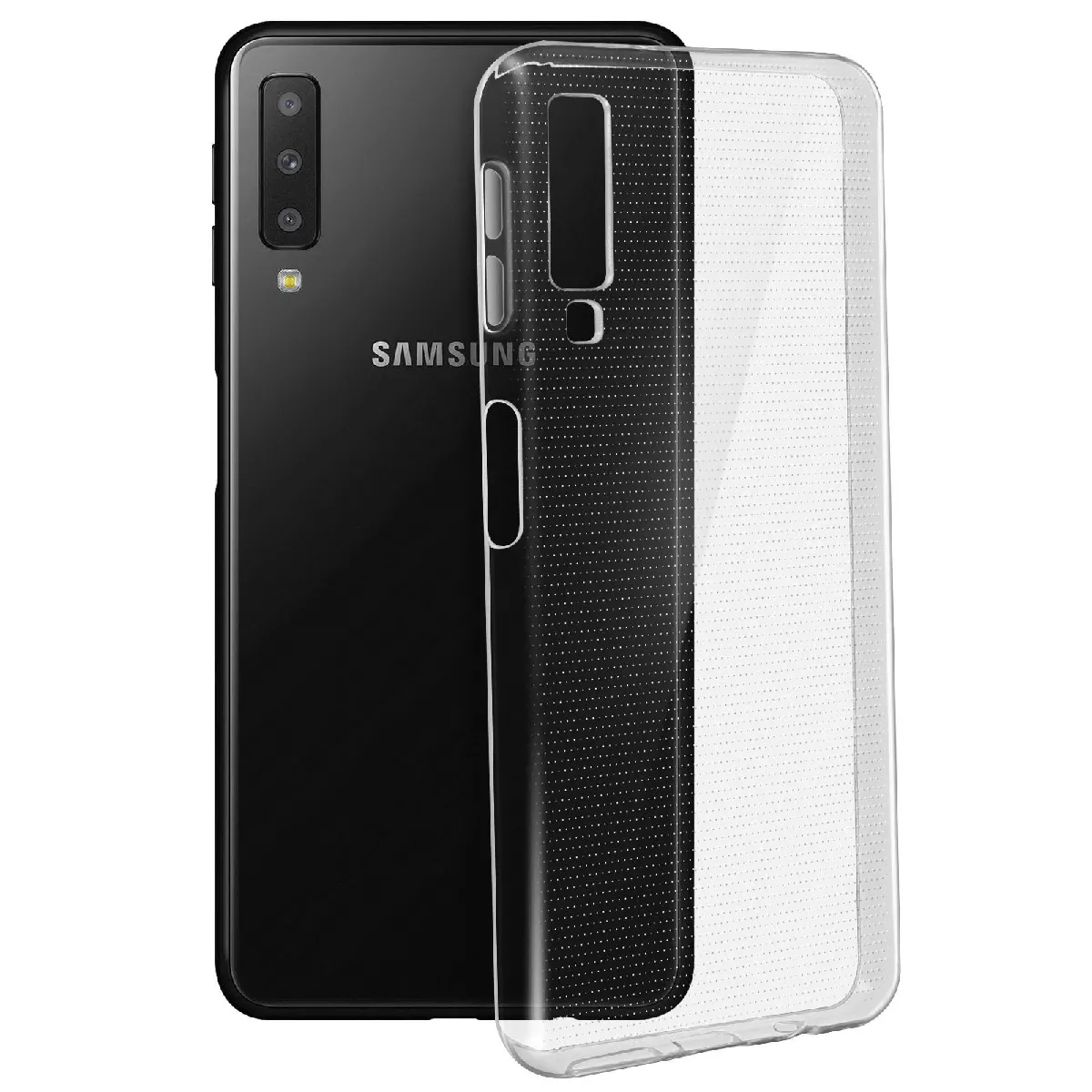 Avizar Coque Antichoc Pour Galaxy A7 2018 Modèle Classique En Silicone Souple Transparent
