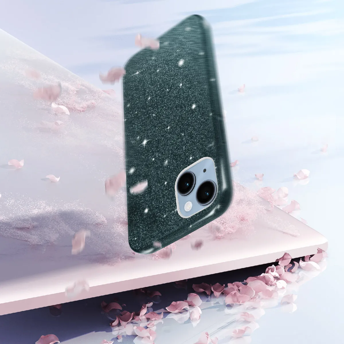 Coque IPhone 13 Pro Paillettes Amovibles - Silicone Semi-rigide Rose, Protection Style