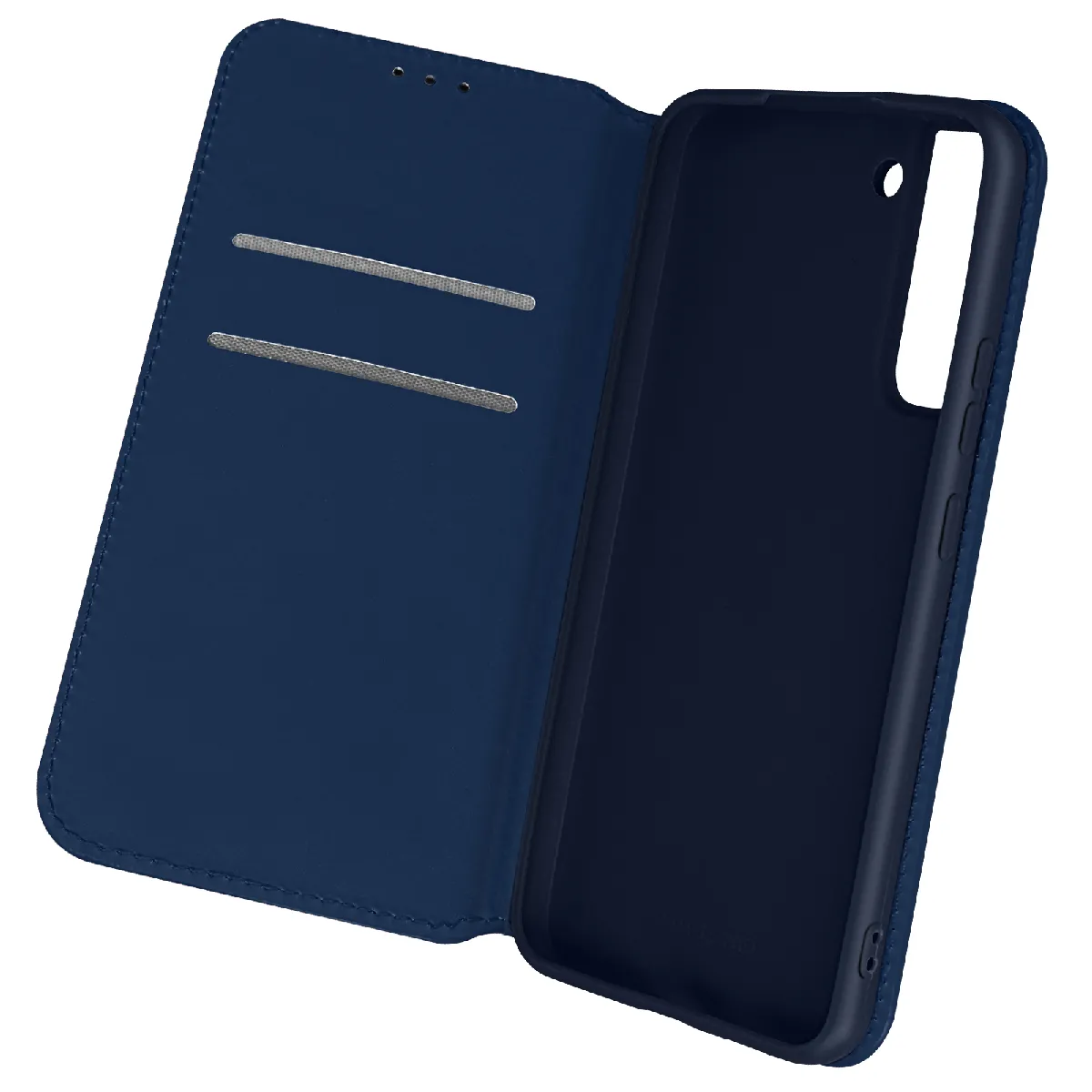 Avizar Bleu Étui Pour Samsung Galaxy S22 Plus Clapet Portefeuille Fonction Support Vidéo