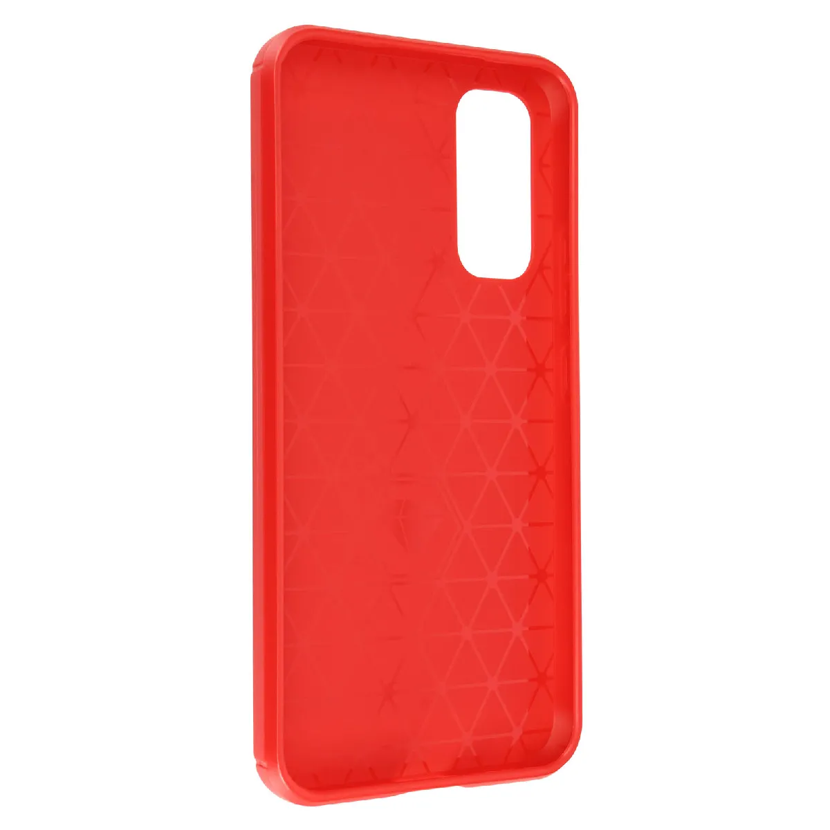 Avizar Rouge Coque Pour Samsung Galaxy A34 5G Renforcée Souple Carbone Effet Brossé