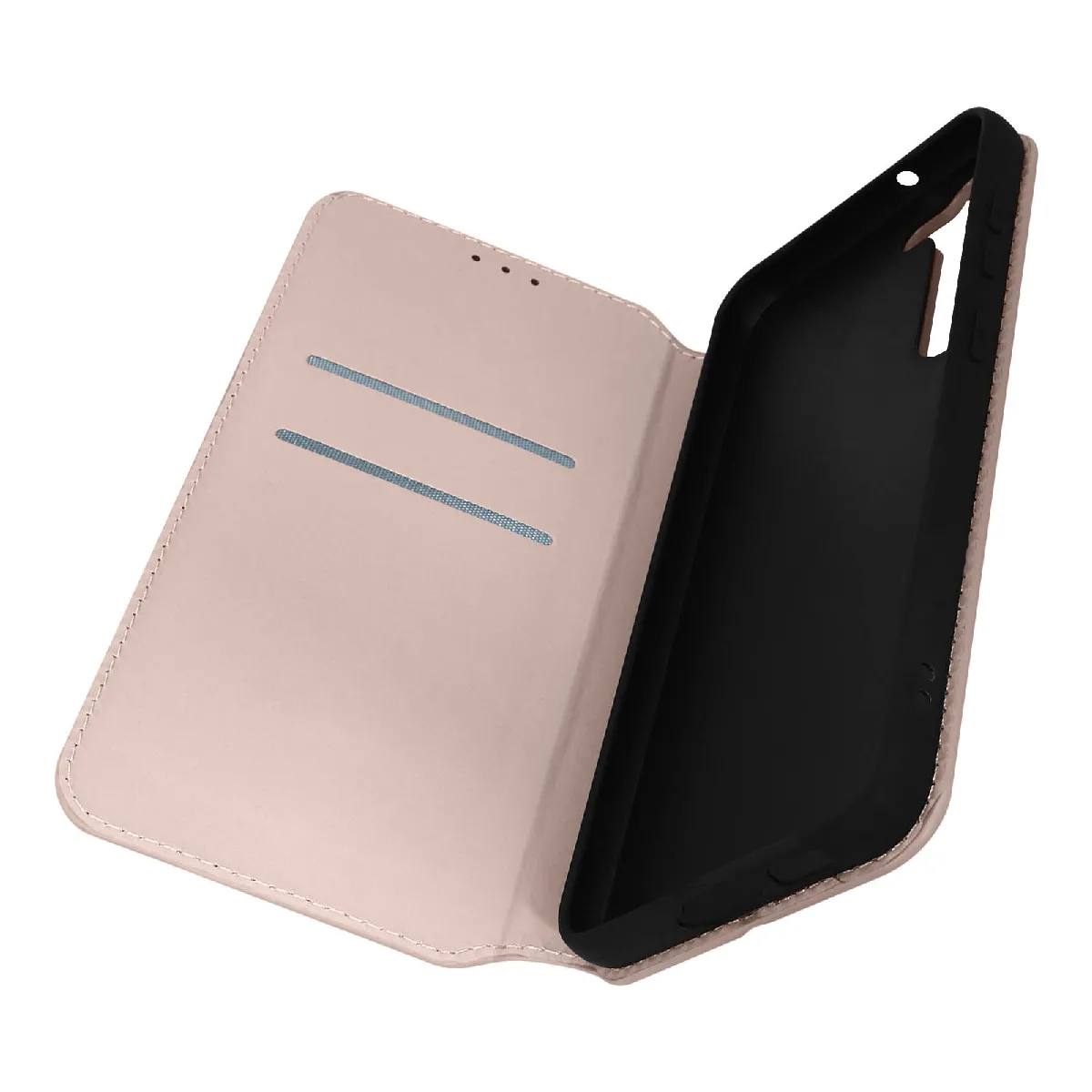 Avizar Rose Housse Pour Samsung Galaxy S23 Plus Clapet Porte-Carte Support Vidéo Champagne