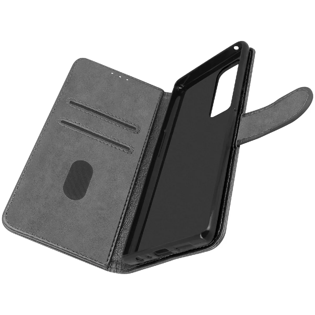 Avizar Gris Étui Pour Samsung Galaxy A72 Clapet Portefeuille Fonction Support Vidéo