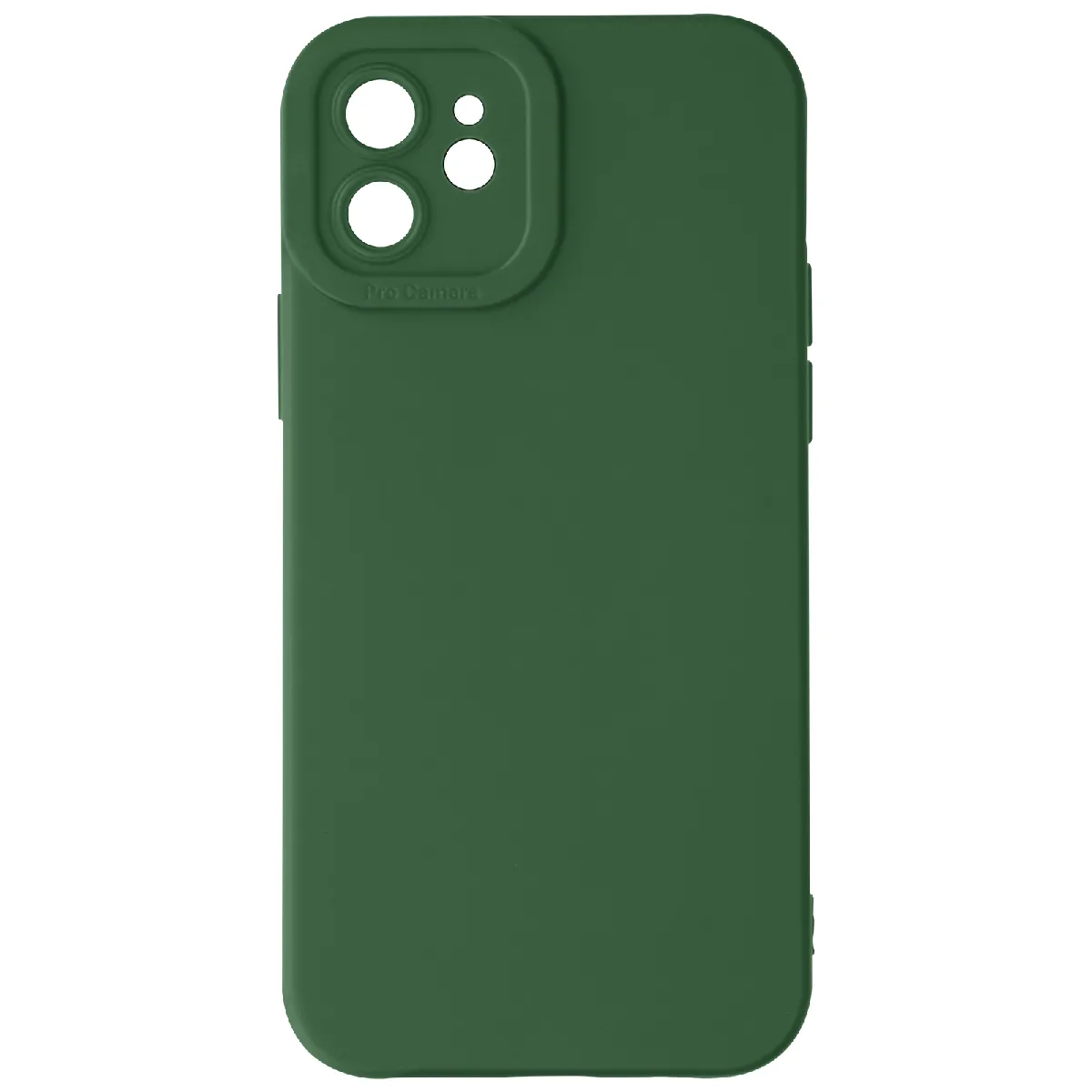 Avizar Vert Coque Pour Iphone 11 Silicone Mat Protection Caméra Foncé