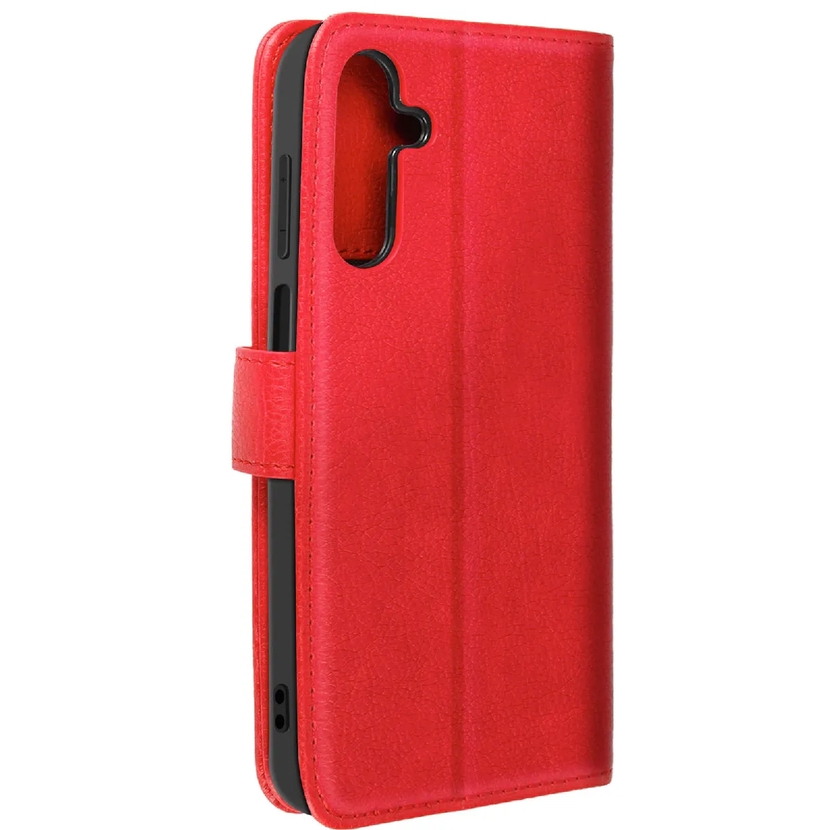 Avizar Rouge Étui Pour Samsung Galaxy A15 Clapet Portefeuille Et Support Vidéo