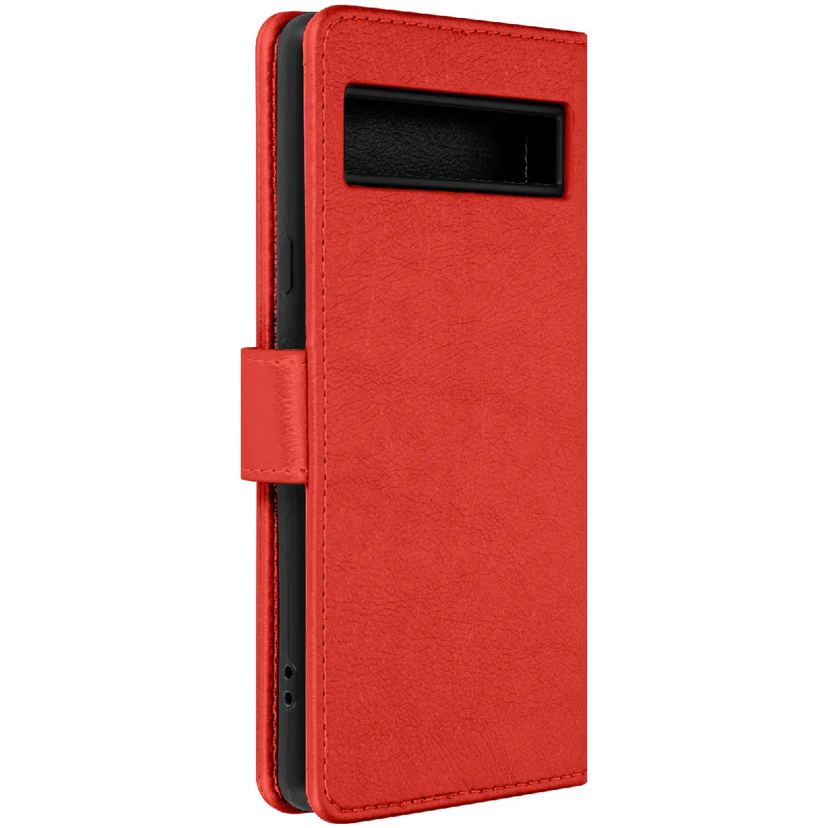Avizar Rouge Étui Pour Google Pixel 7A Clapet Porte-Carte Fonction Support Vidéo