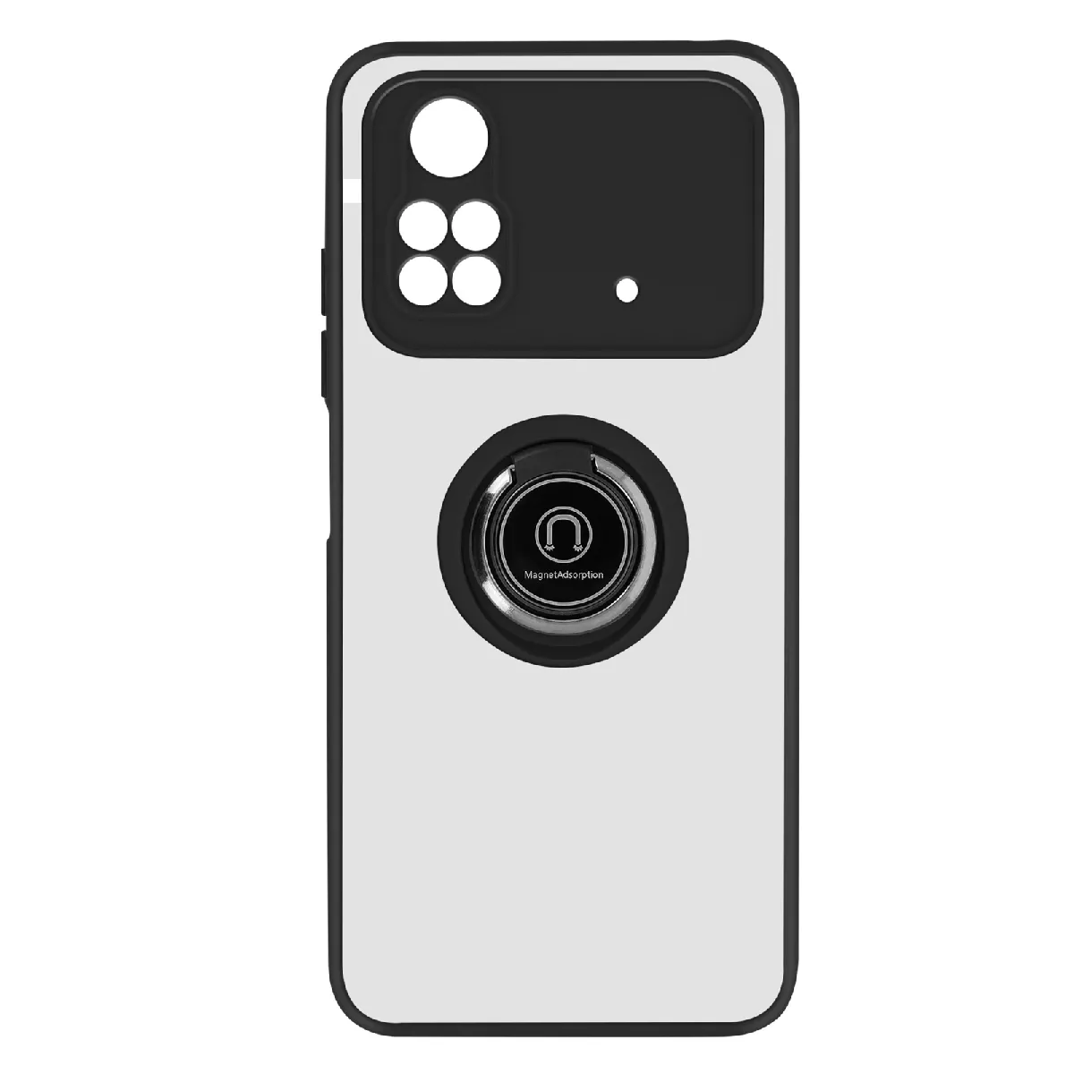Avizar Noir Coque Xiaomi Poco M4 Pro - Finition Métallique