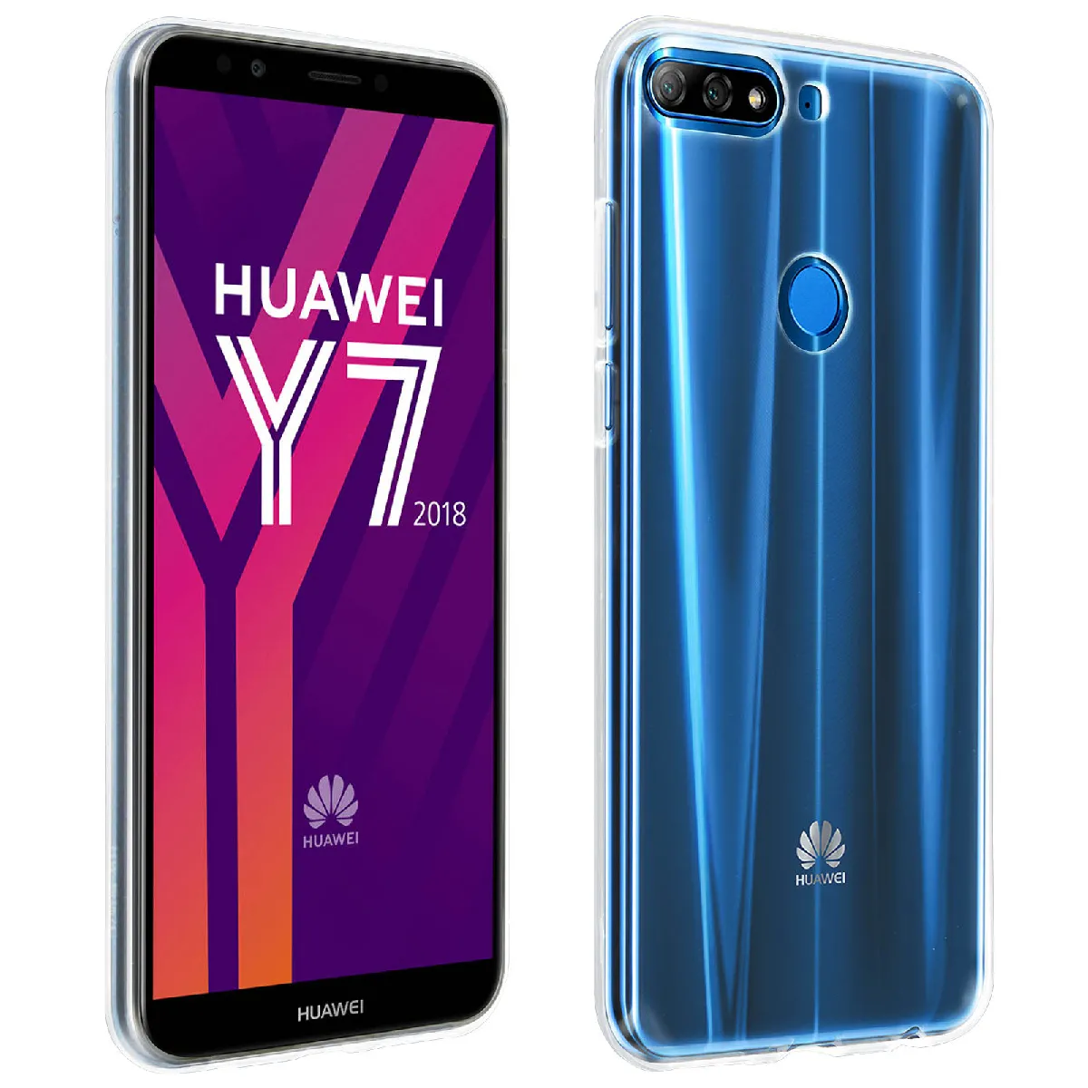 Avizar Coque Huawei Y7 2018 Et Honor 7C Silicone Gel Souple Ultra-Fine Transparent