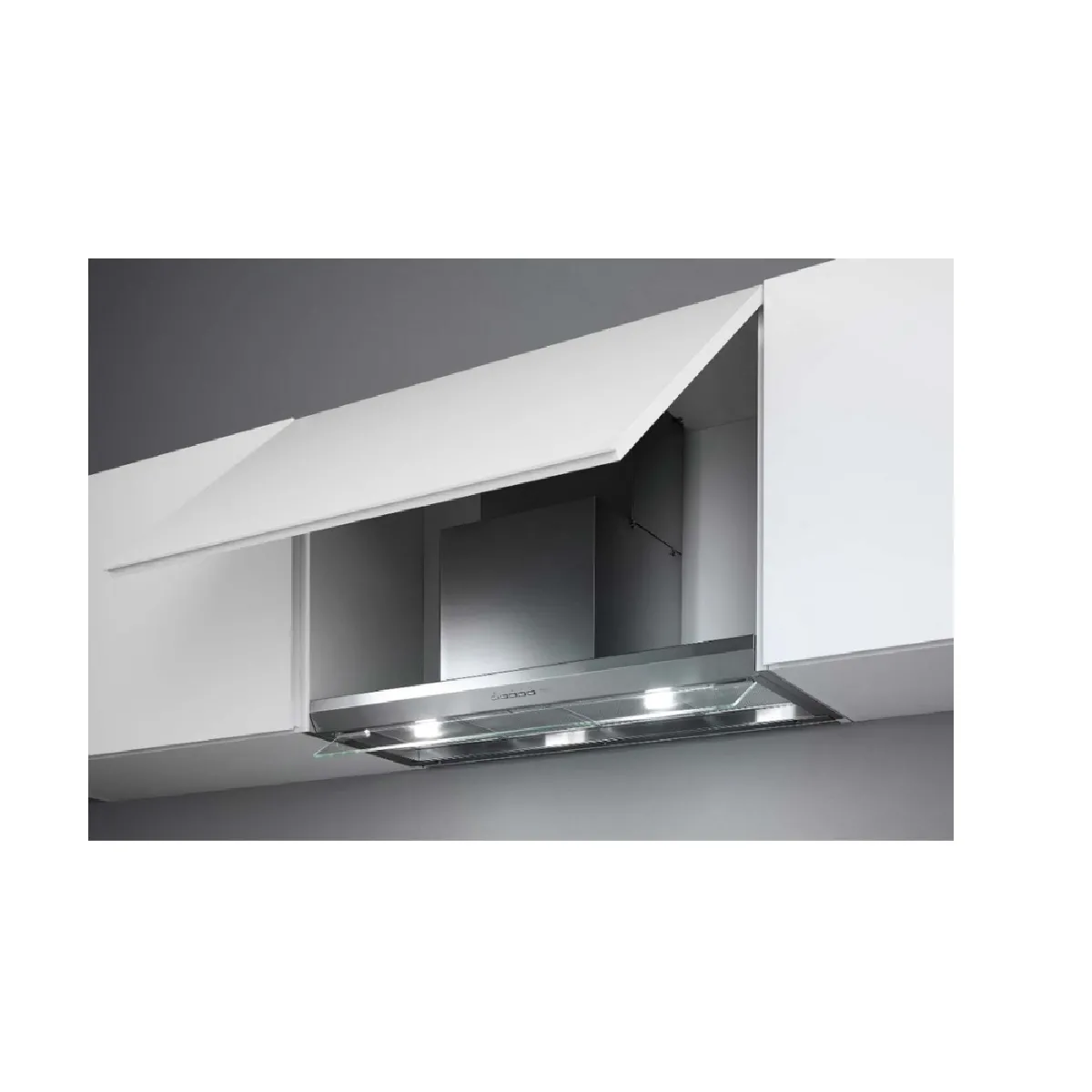 Falmec Inox Design Virgola3431 - Hotte - Intégré - Largeur : 86,1 Cm - Profondeur : 31 Cm - Evacuation & Recyclage - Acier Ydable Scotch Brite - Image 3