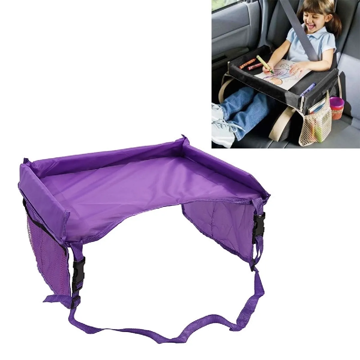 Comparer les prix de Enfant Bébé Toddler Poussette Organisateur Violet Voyage Snack Toy Car Seat Activity Plateau