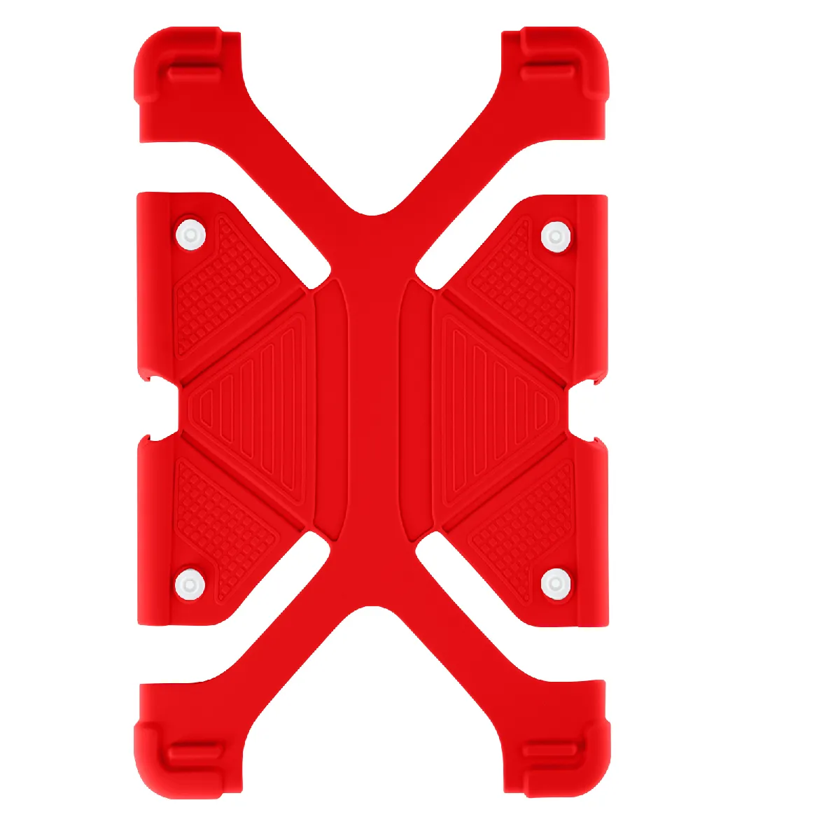 Avizar Rouge Coque Pour Tablette 7.9 À 9 Pouces Universel Bumper Silicone Gel Mode Support
