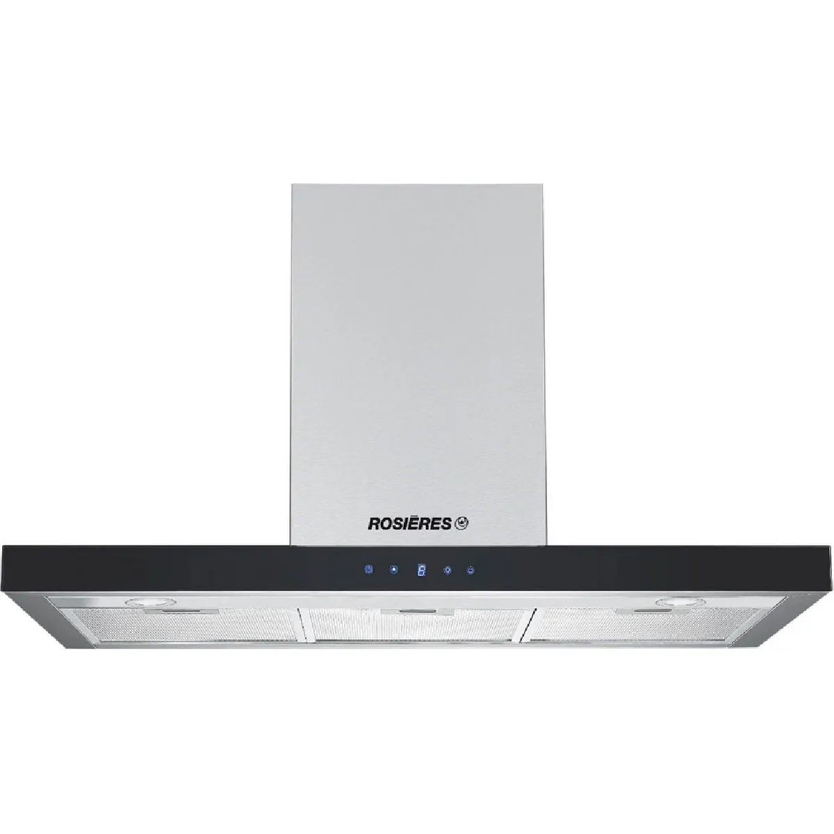 Rosieres Noir Hotte Décorative Murale 90Cm 65Db 504M3/H Inox/Verre Rhp90tx - Image 3