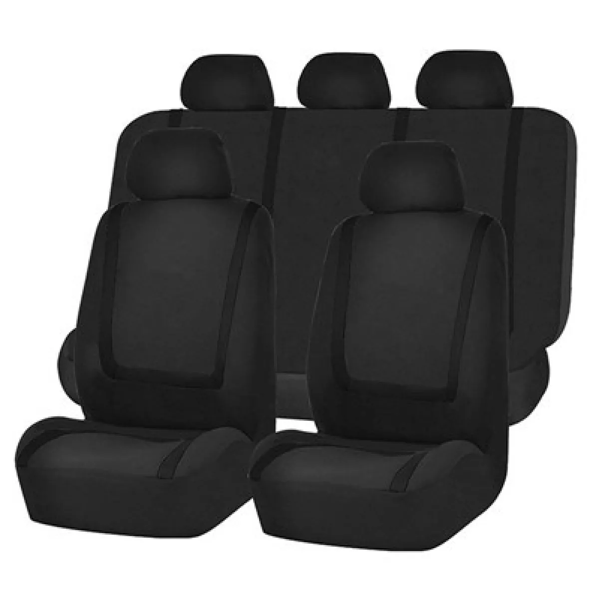 Meilleurs prix pour Couverture de siège de voiture universelle tissu polyester couvertures de de housse de de véhicule protecteur intérieur accessoires 9pcs ensemble noir