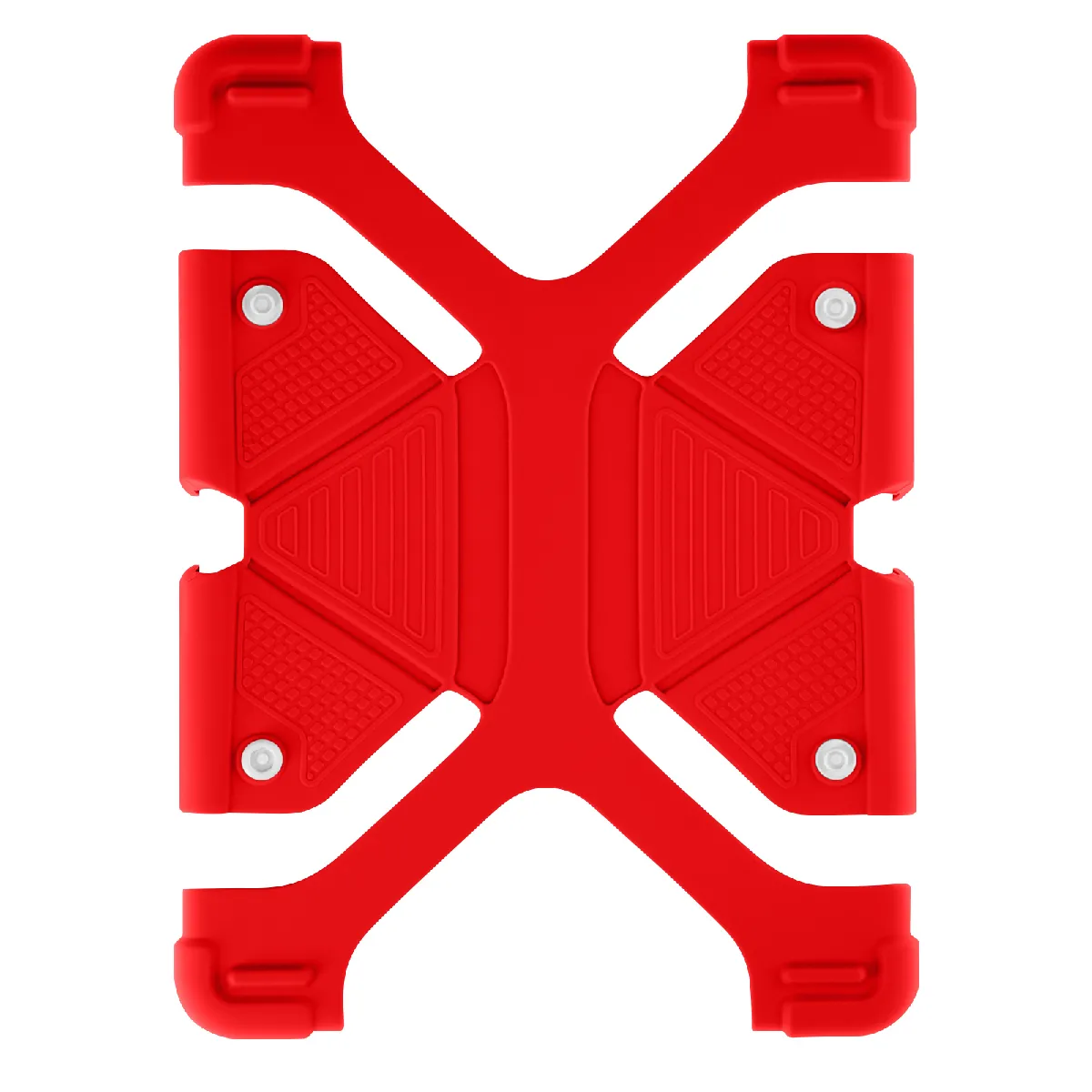 Avizar Rouge Coque Tablette 8.9 À 12 Pouces Universel Bumper Silicone Gel Mode Support