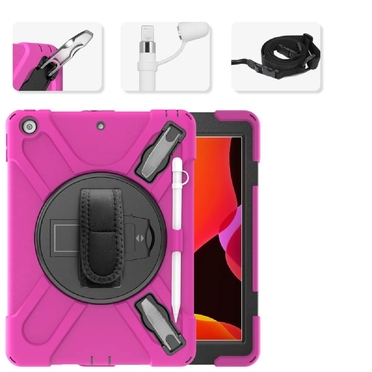 GENERIQUE - Coque de protection iPad 10.2 (2019) - Hybride - Rose - Image 2