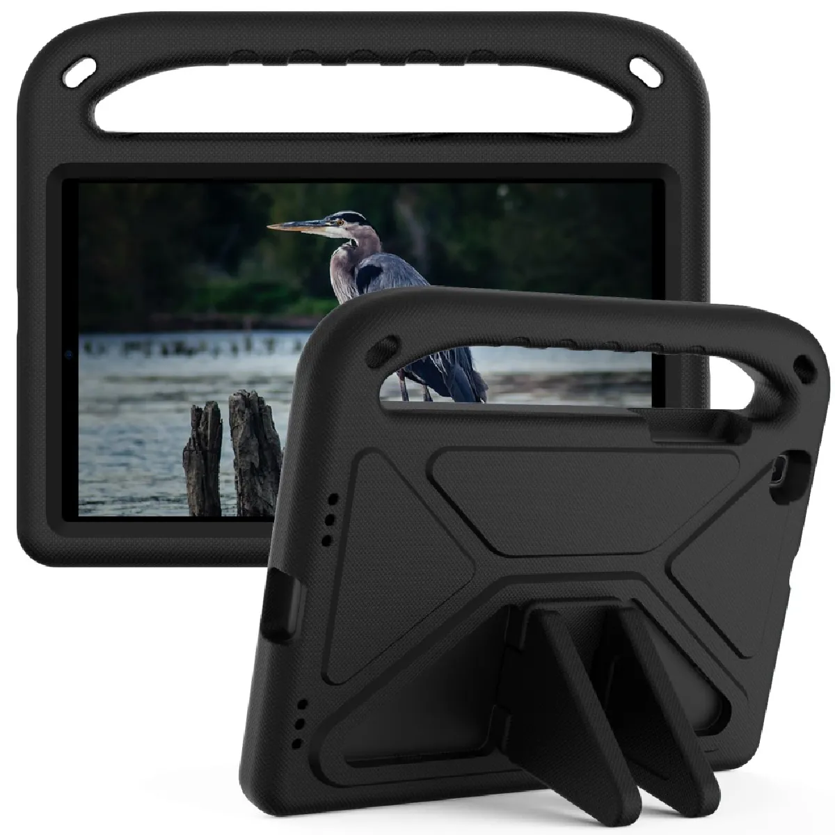 Générique Noir Coque Tablette Antichoc Avec Béquille Pour Samsung Galaxy Tab A 8.0 Wi-Fi (2019)