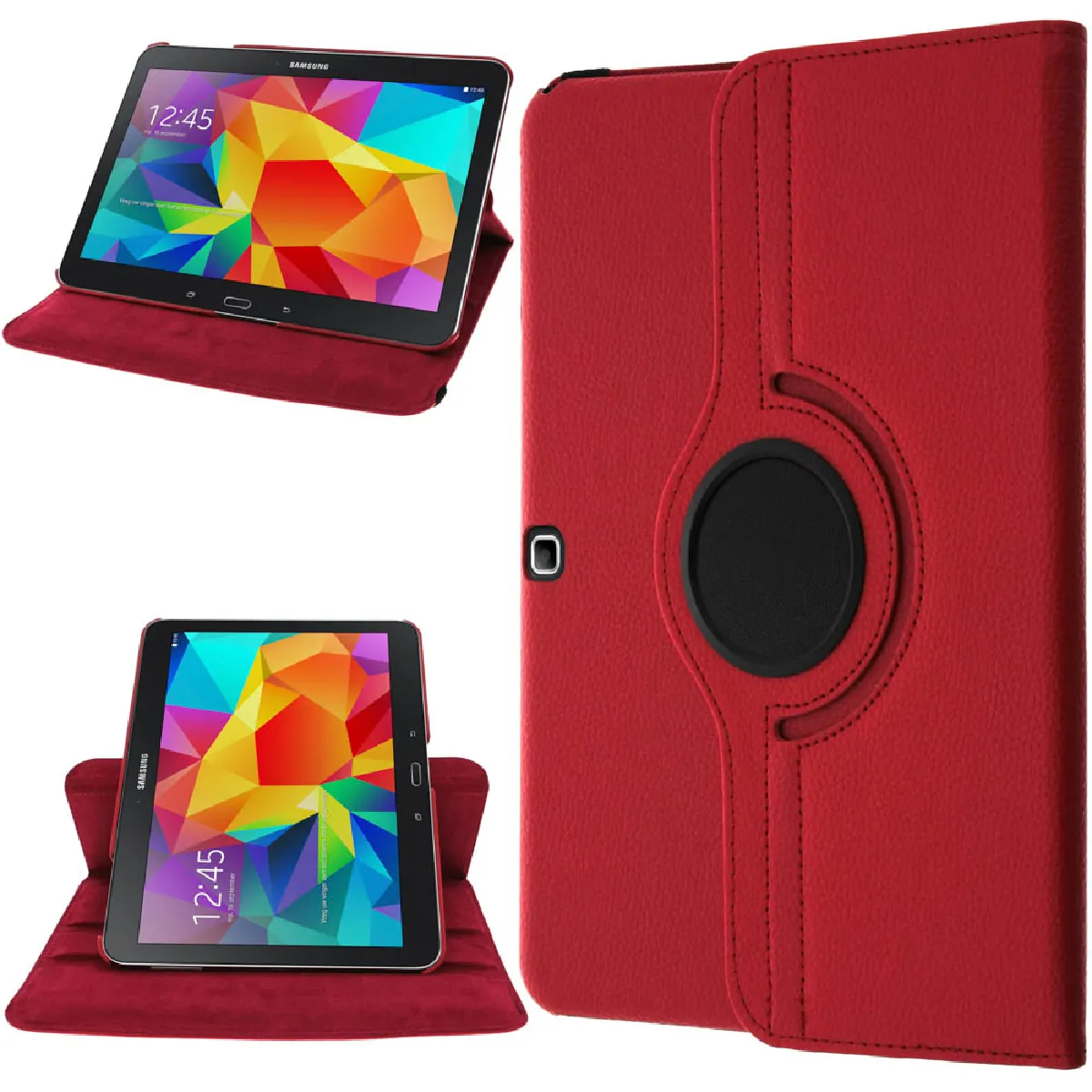 AVIZAR Housse Samsung Galaxy Tab 4 10.0 T530 rotative 360&deg; avec fontion support - Rouge