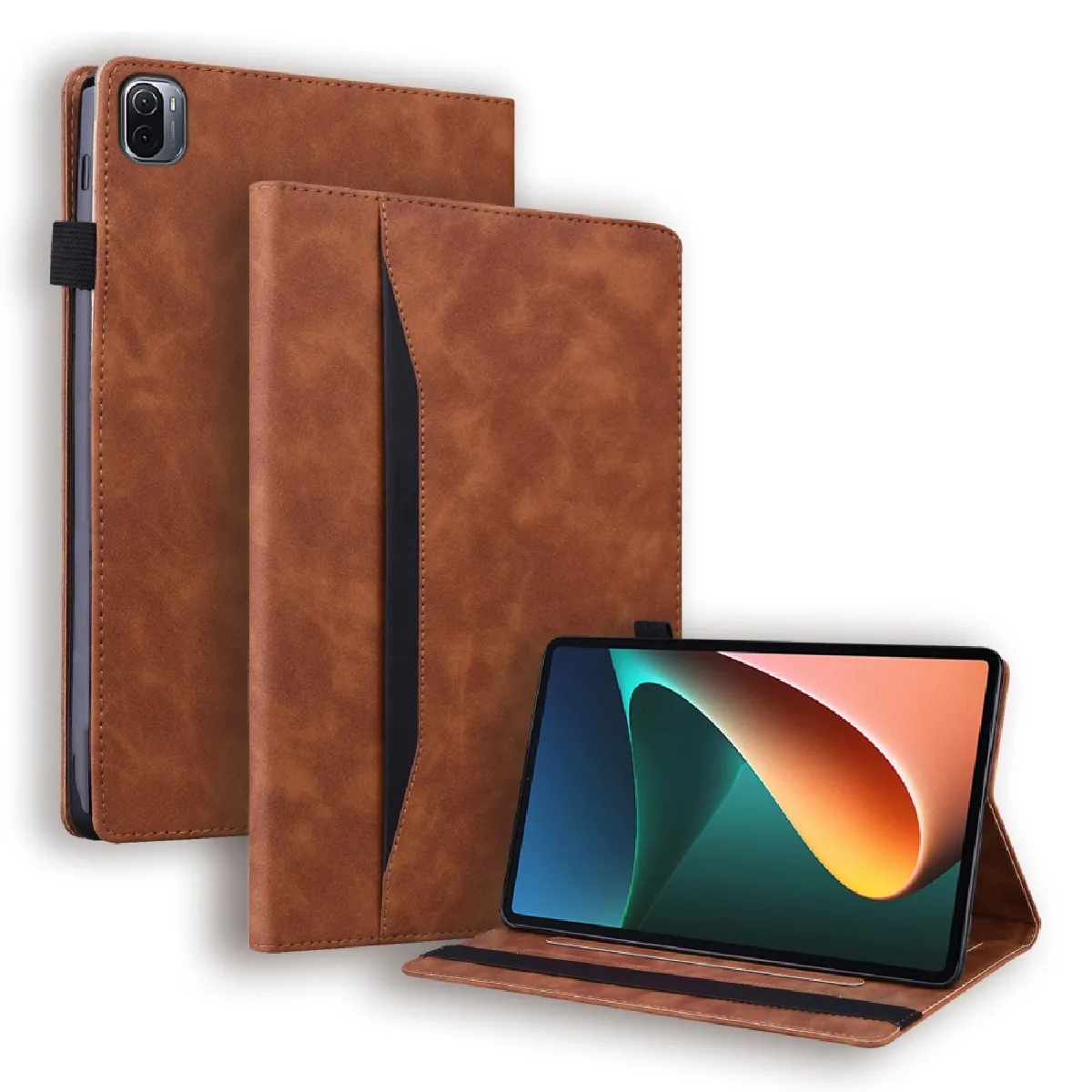 Générique Marron Étui Portefeuille Avec Support Pour Xiaomi