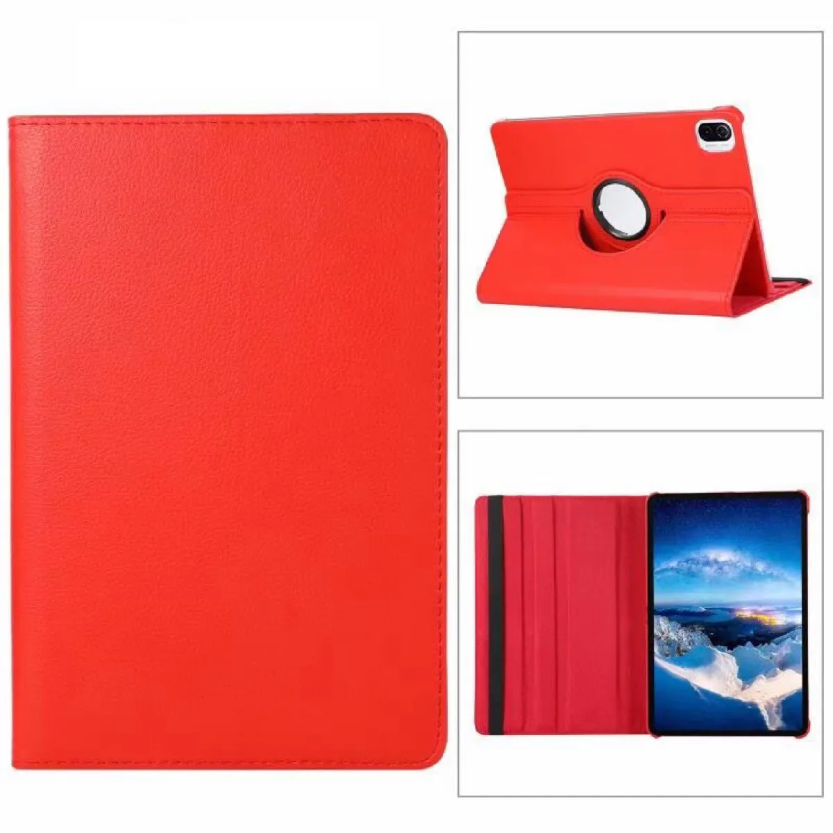 Xeptio Rouge Étui Tablette Rotatif En Similicuir Pour Xiaomi Pad 5