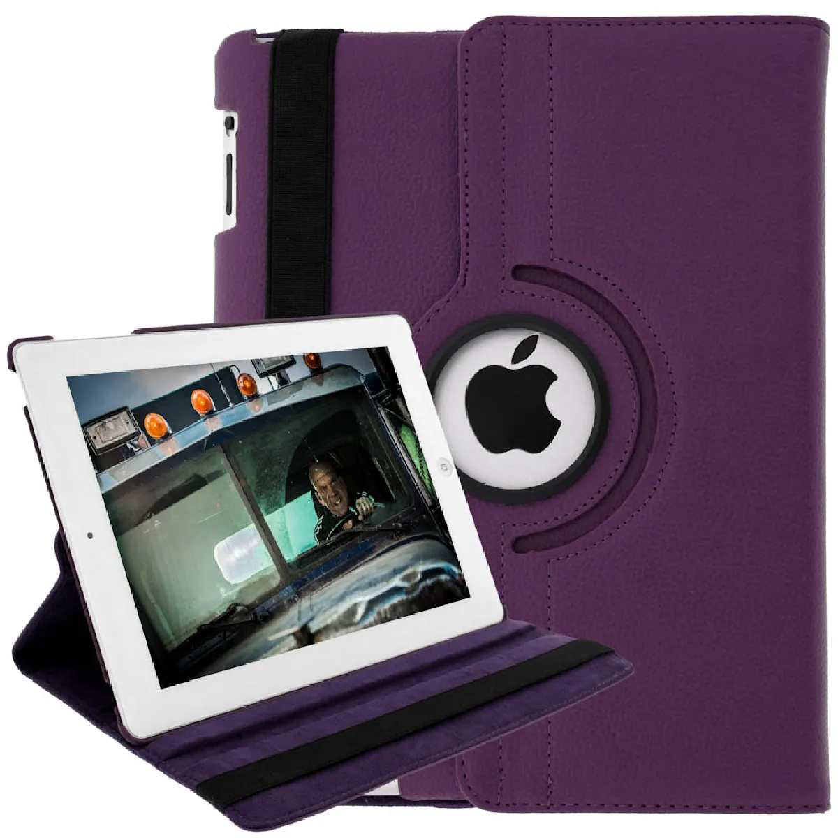 Avizar - Housse pour iPad 2, 3 et 4 - Fonction support - Violet - Image 2